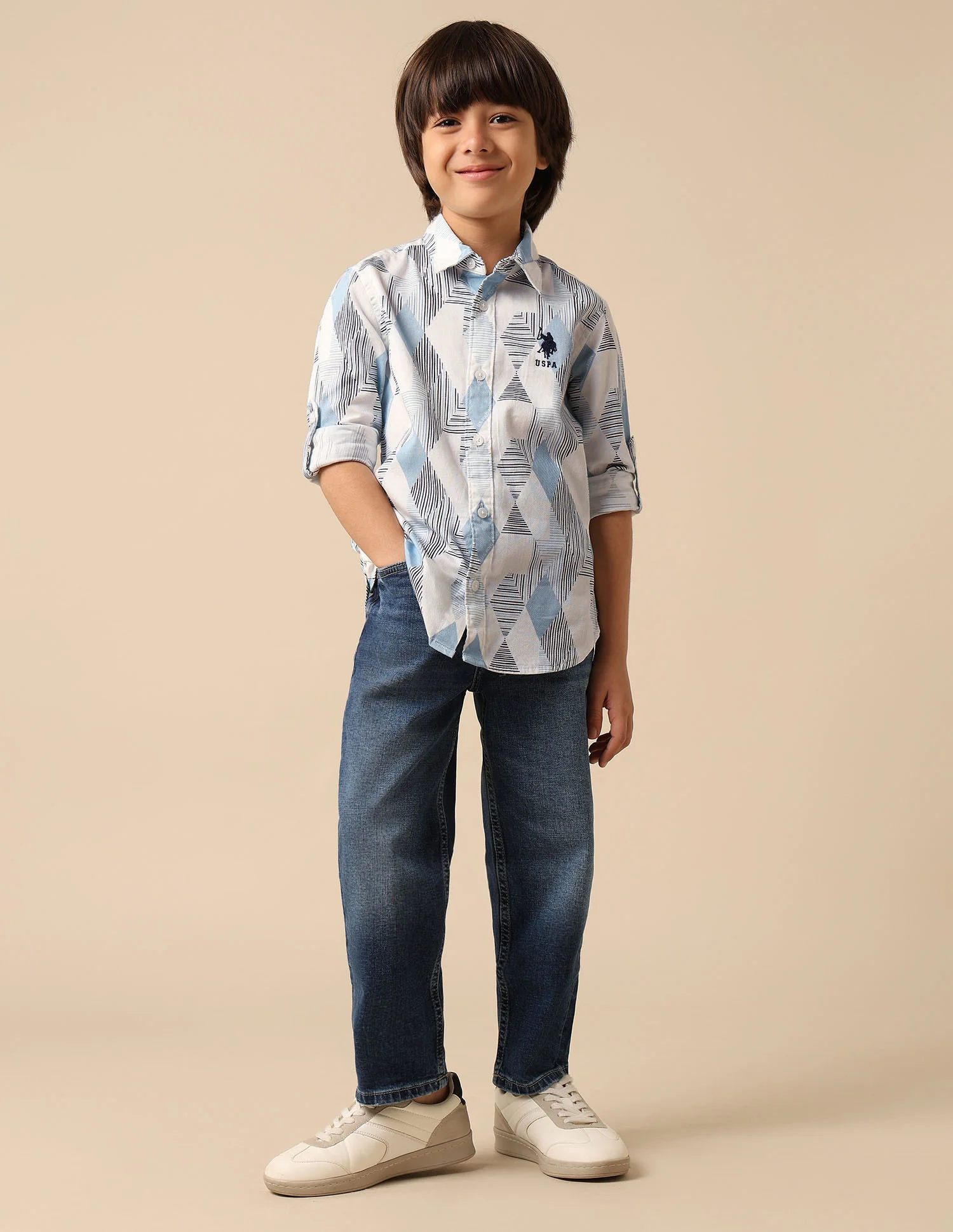 Boys All Over Printed Dobby Shirt - Image 3
