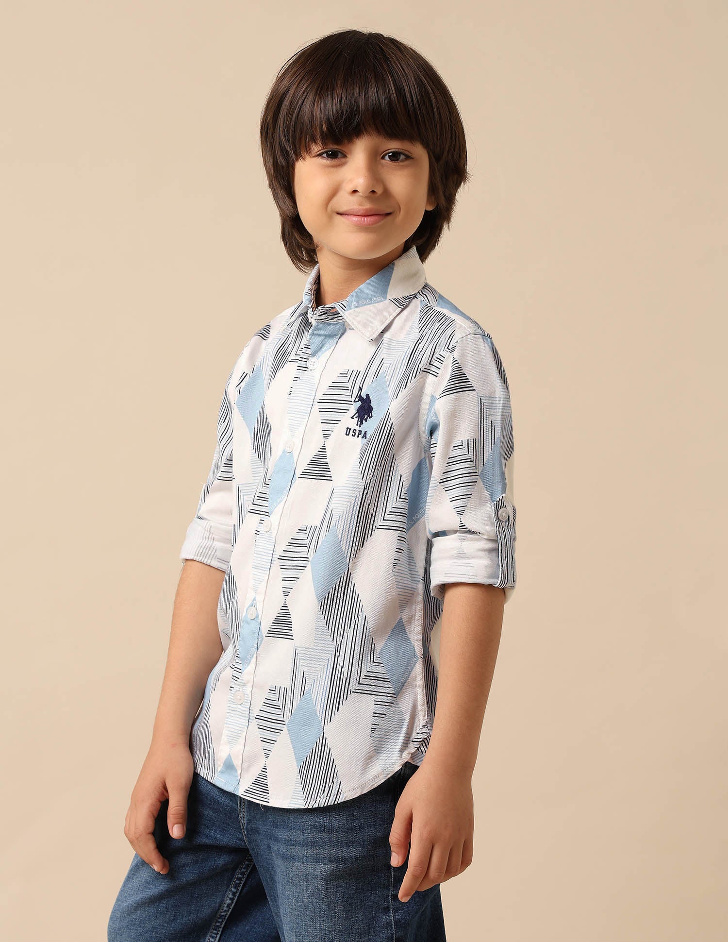 Boys All Over Printed Dobby Shirt - Image 4