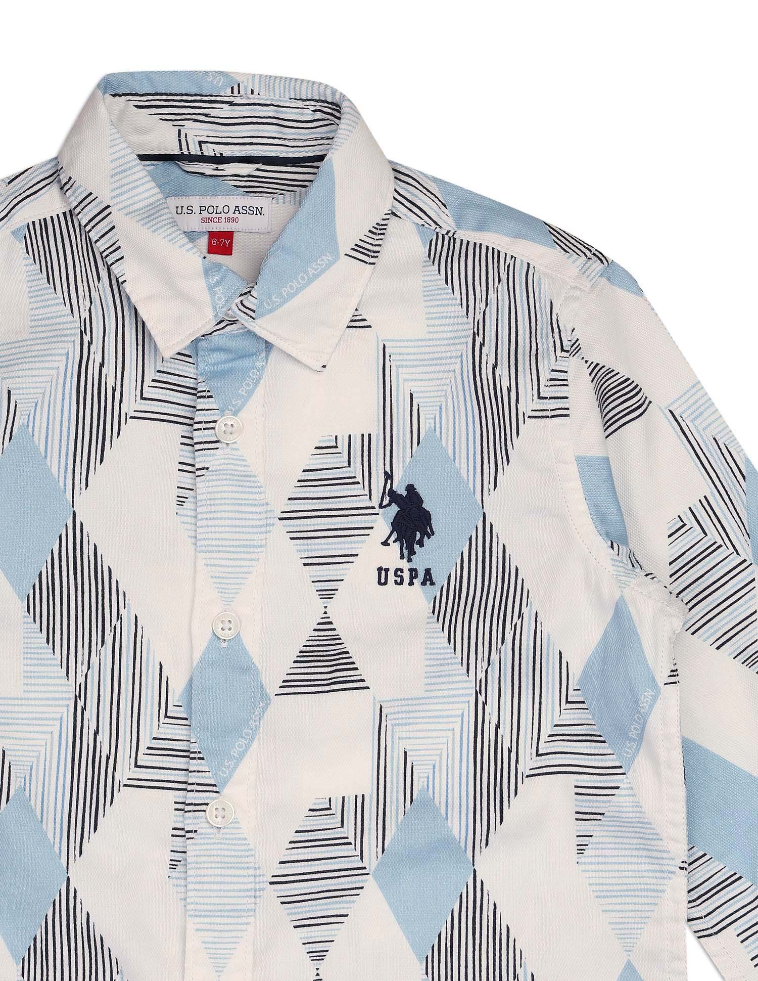 Boys All Over Printed Dobby Shirt - Image 9