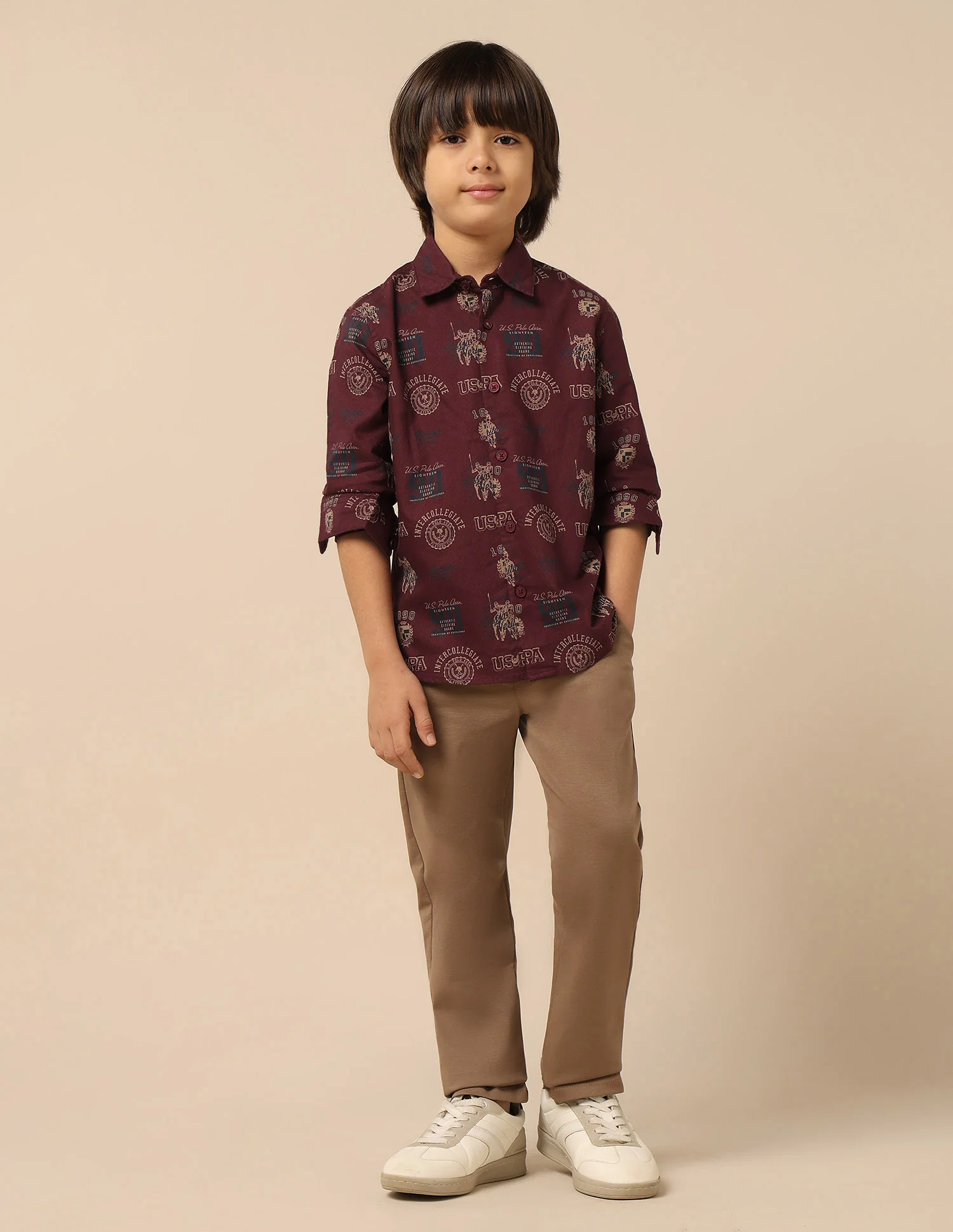 Boys All Over Printed Oxford Shirt - Image 3