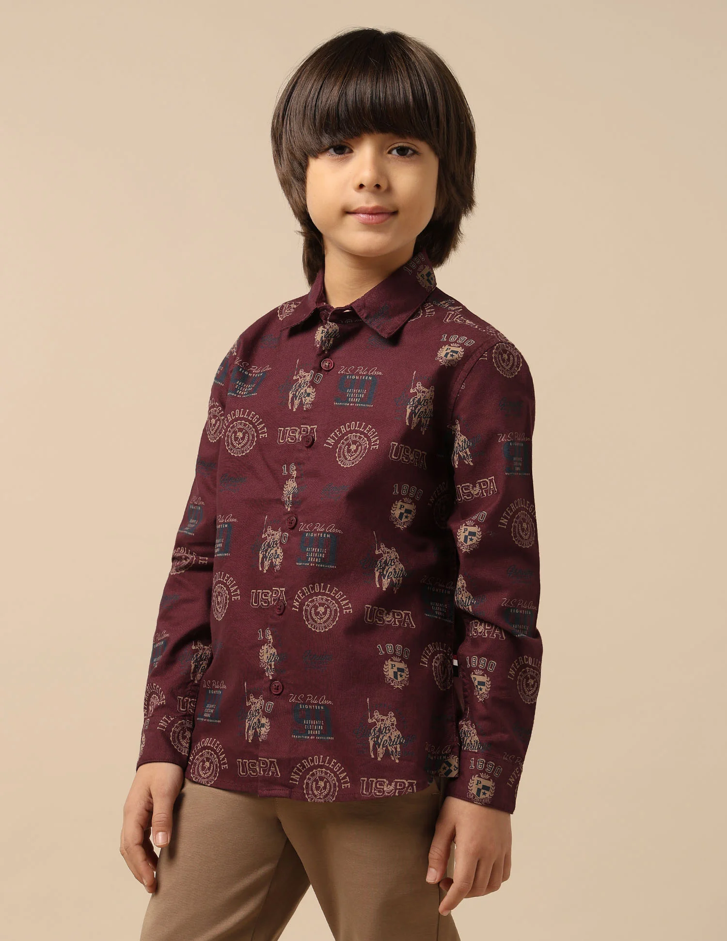 Boys All Over Printed Oxford Shirt - Image 4