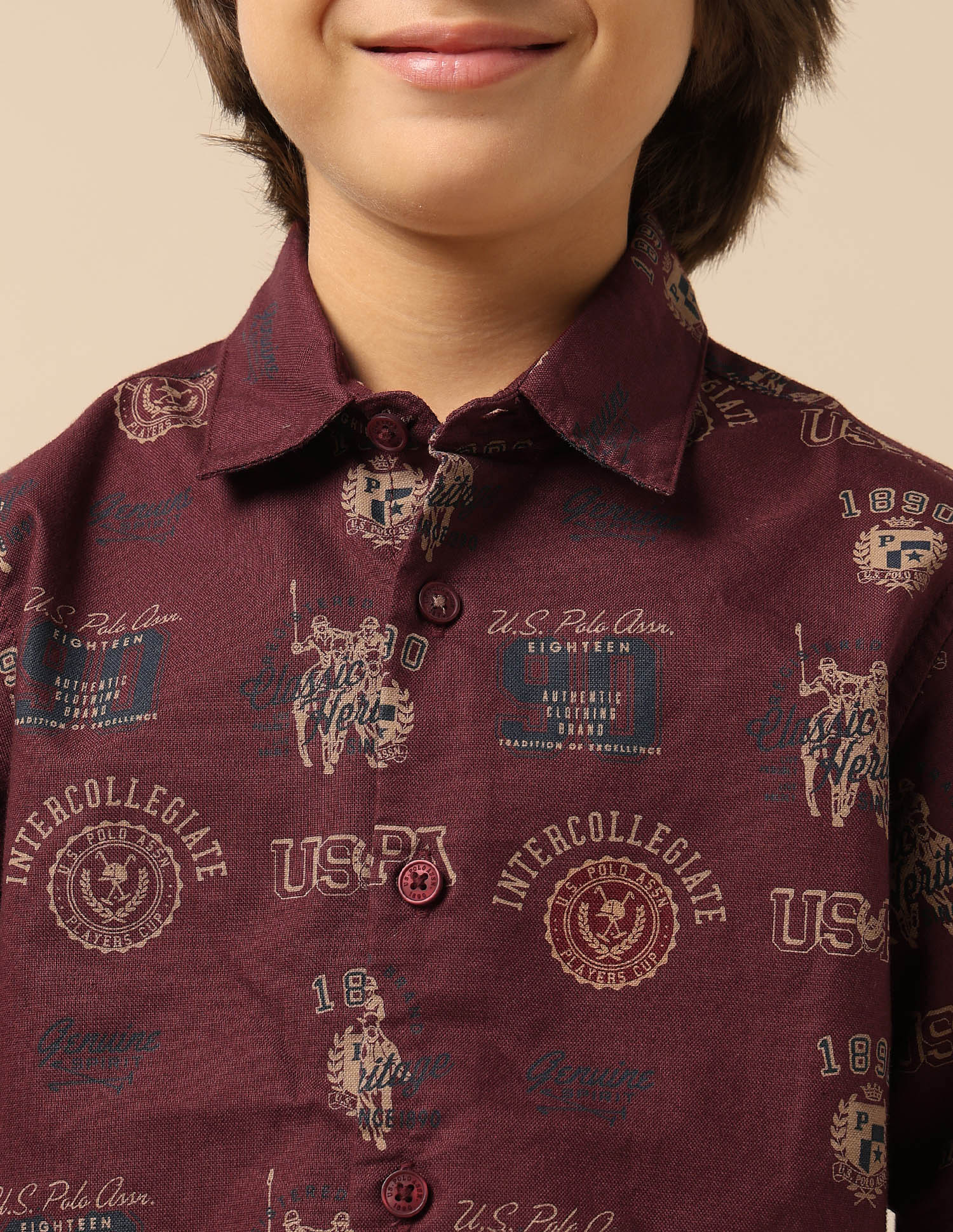 Boys All Over Printed Oxford Shirt - Image 6