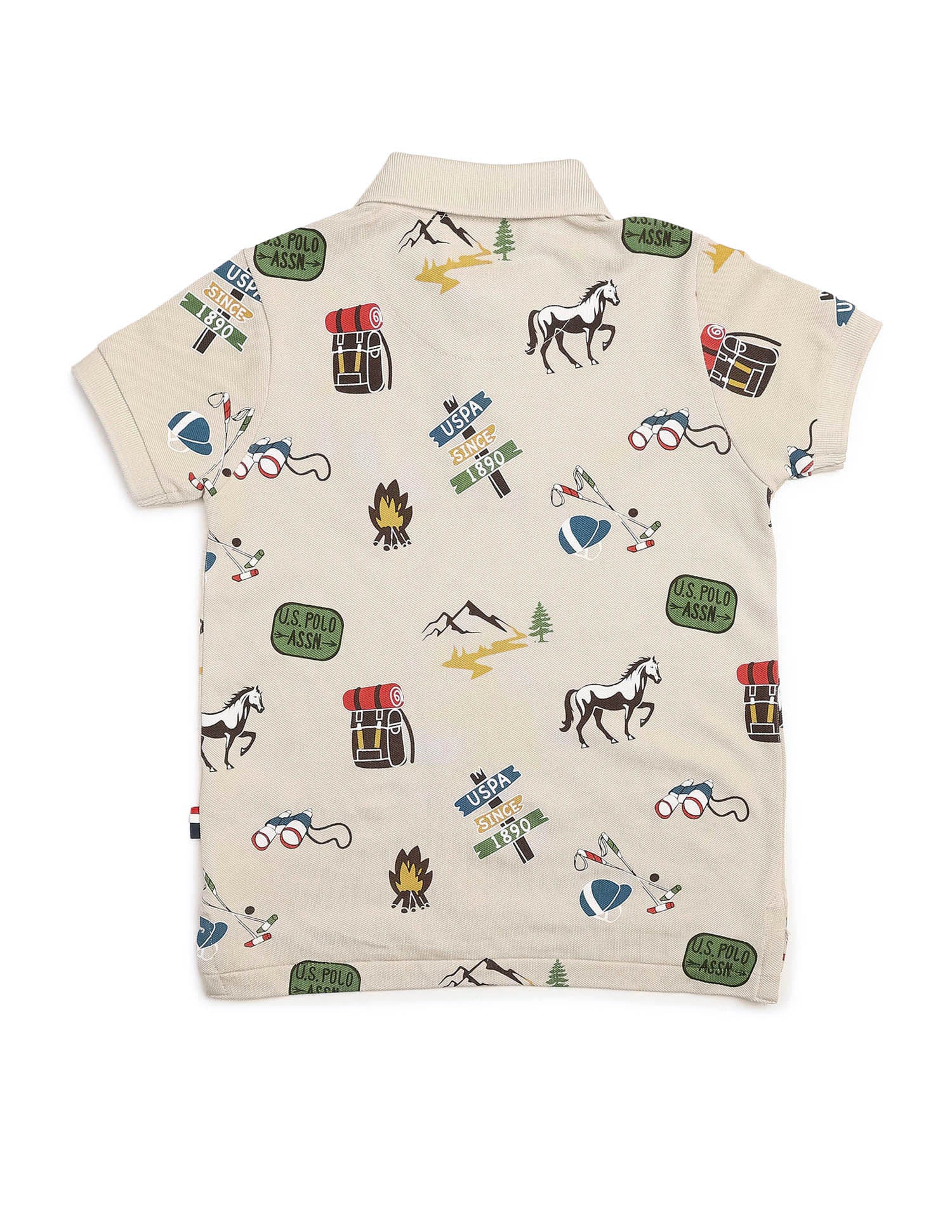 Boys All Over Printed Pure Cotton Polo Shirt - Image 8