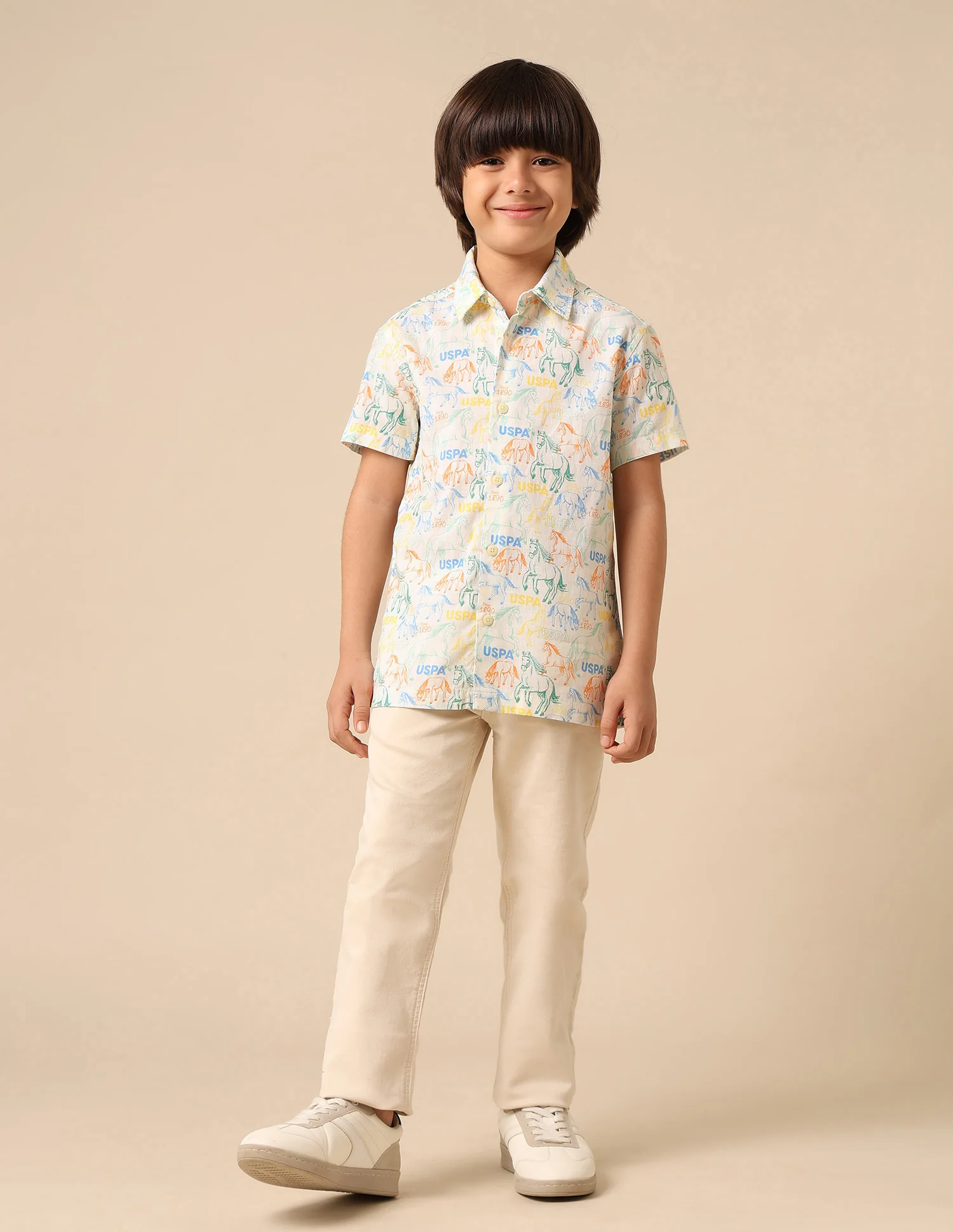 Boys All Over Printed Pure Cotton Shirt - Image 3