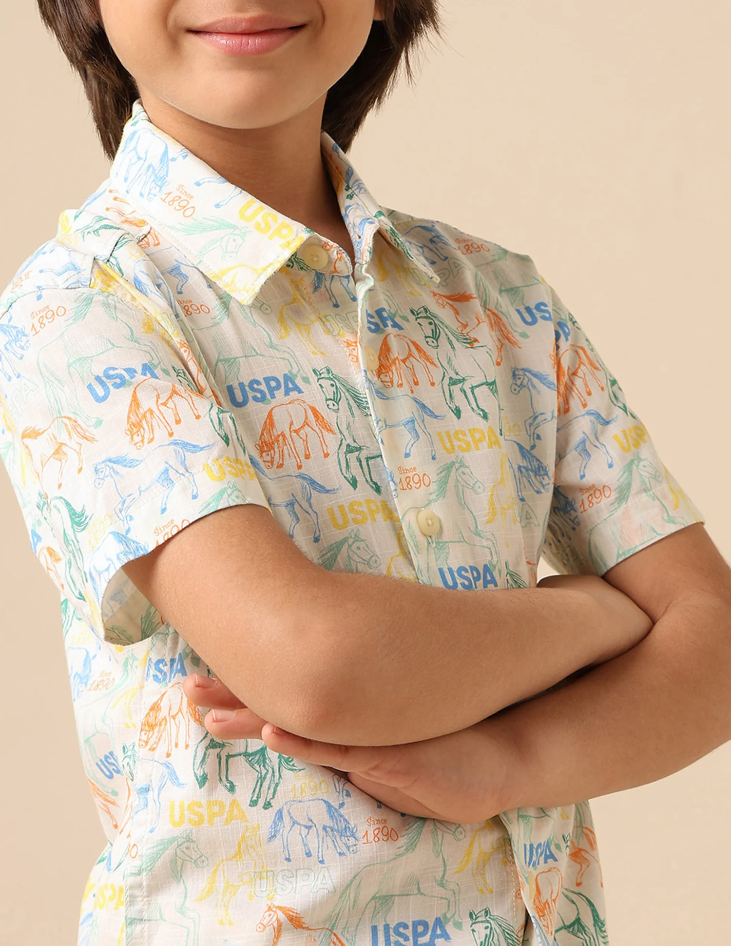 Boys All Over Printed Pure Cotton Shirt - Image 6