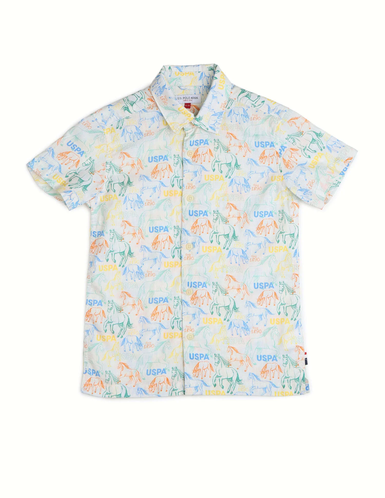 Boys All Over Printed Pure Cotton Shirt - Image 7
