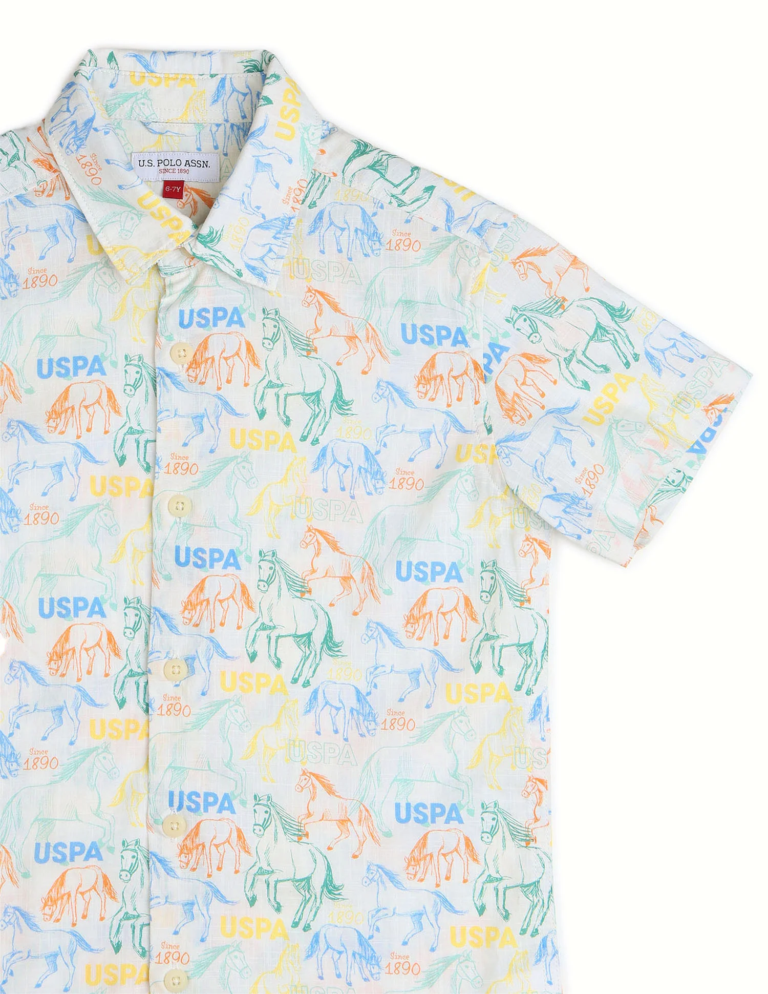 Boys All Over Printed Pure Cotton Shirt - Image 9