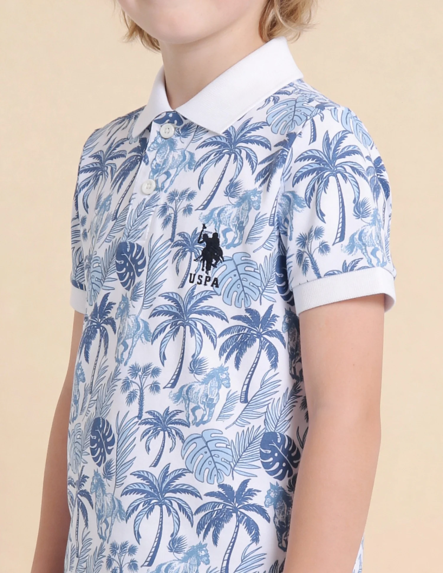 Boys All-Over Printed Regular Fit Polo Shirt - Image 6