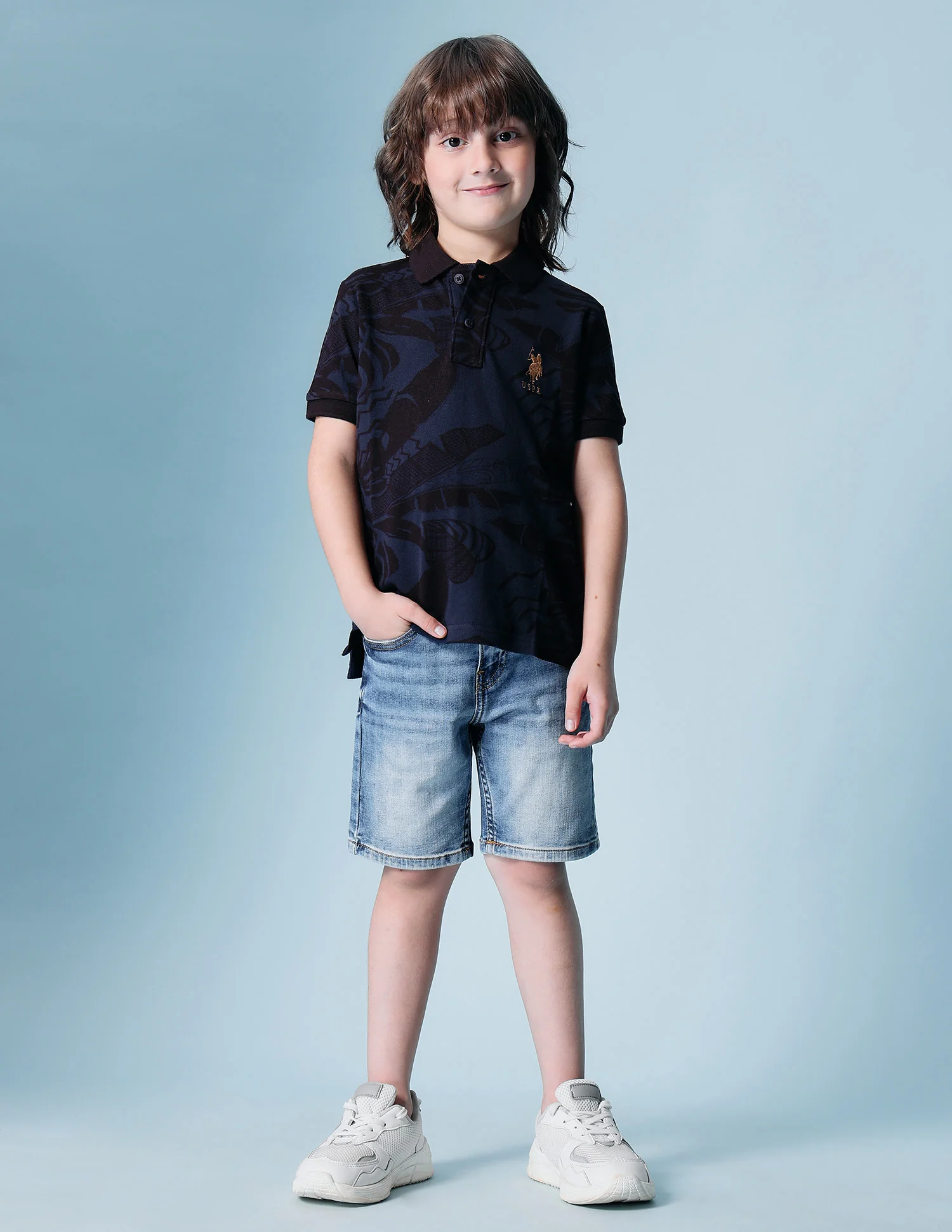 Boys All Over Printed Regular Fit Polo Shirt - Image 3