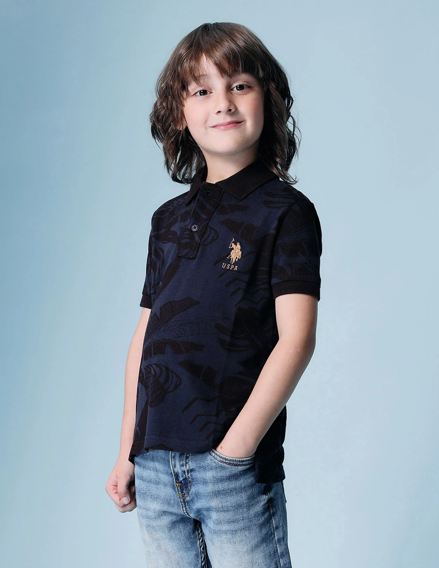 Boys All Over Printed Regular Fit Polo Shirt - Image 4
