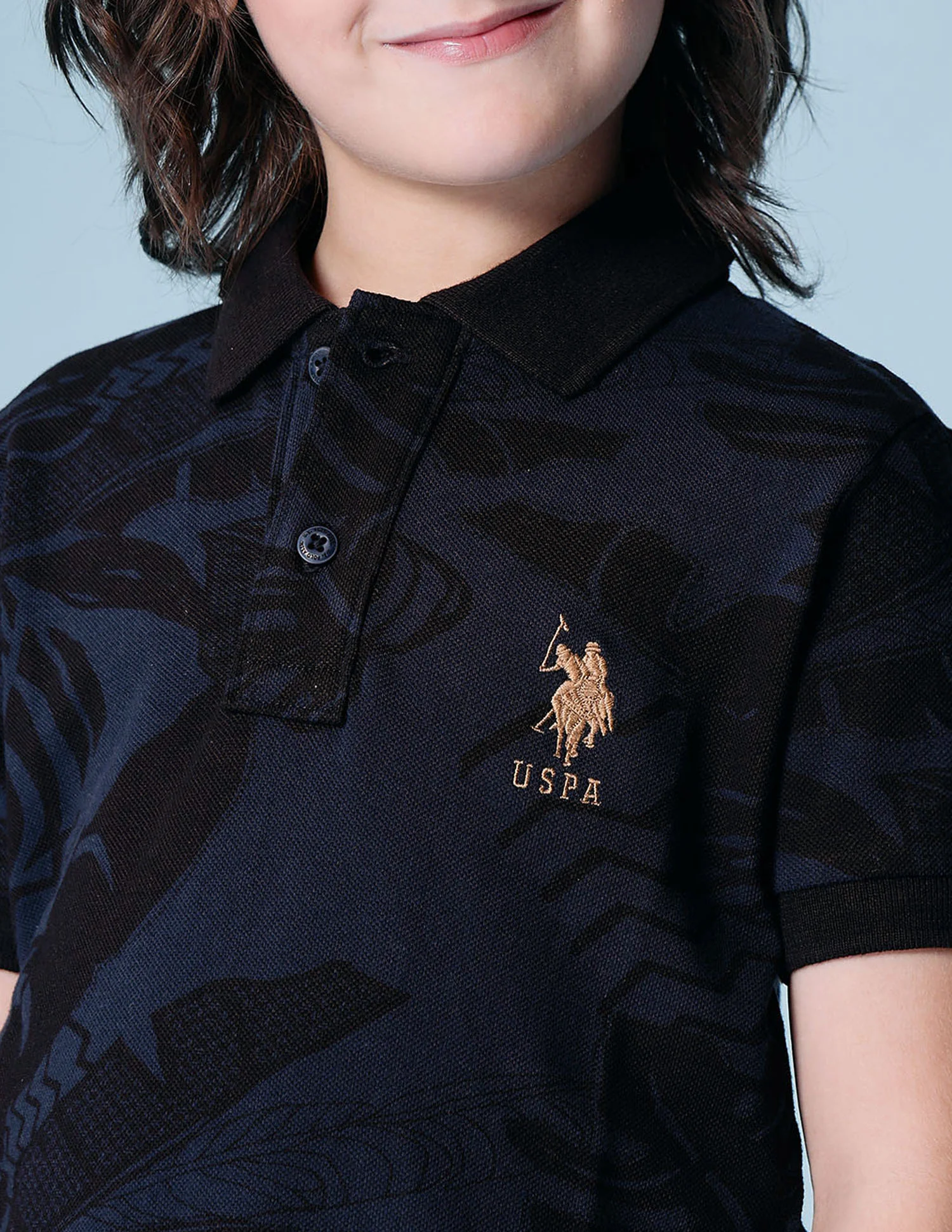 Boys All Over Printed Regular Fit Polo Shirt - Image 6
