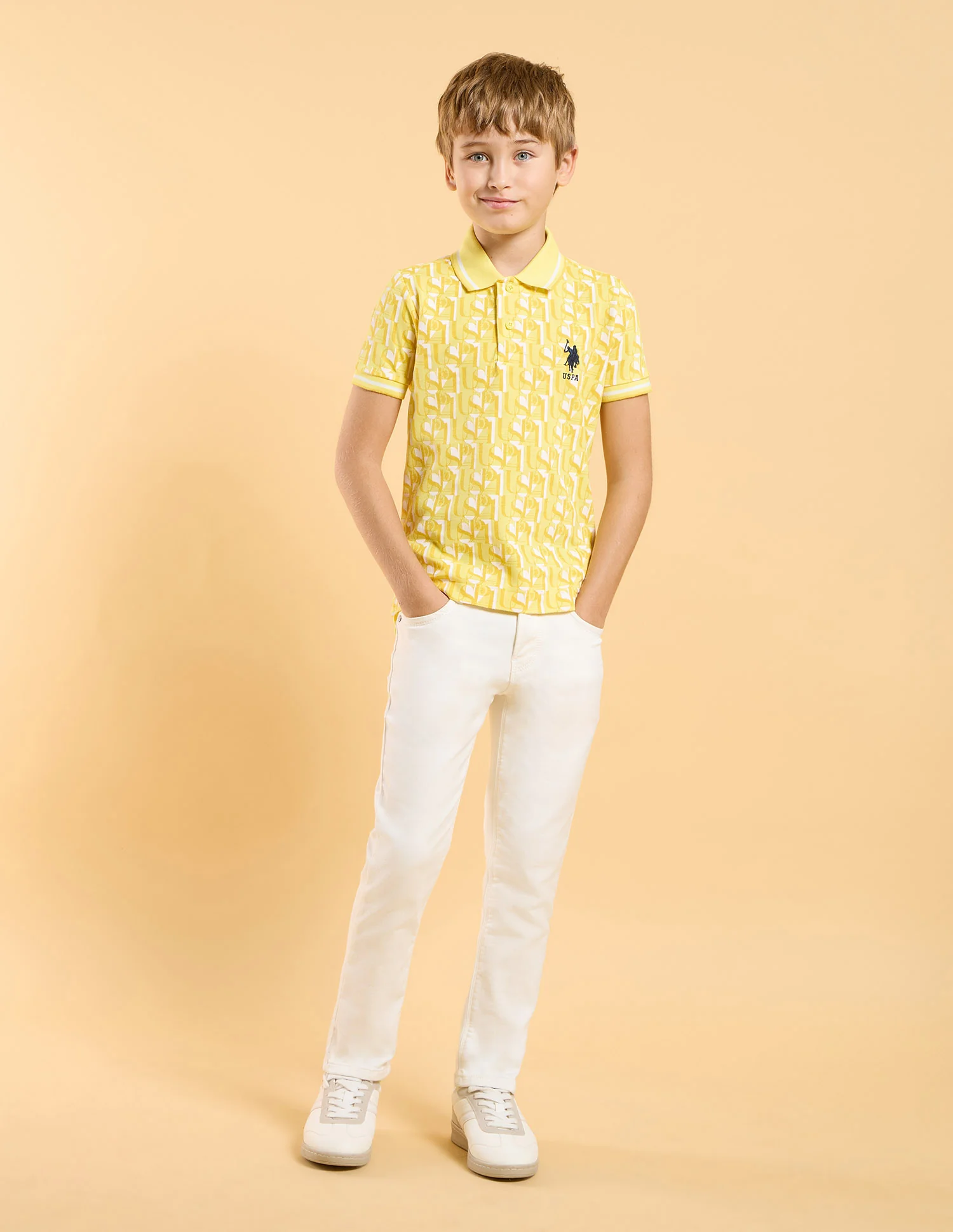 Boys All Over Printed Regular Fit Polo Shirt - Image 3