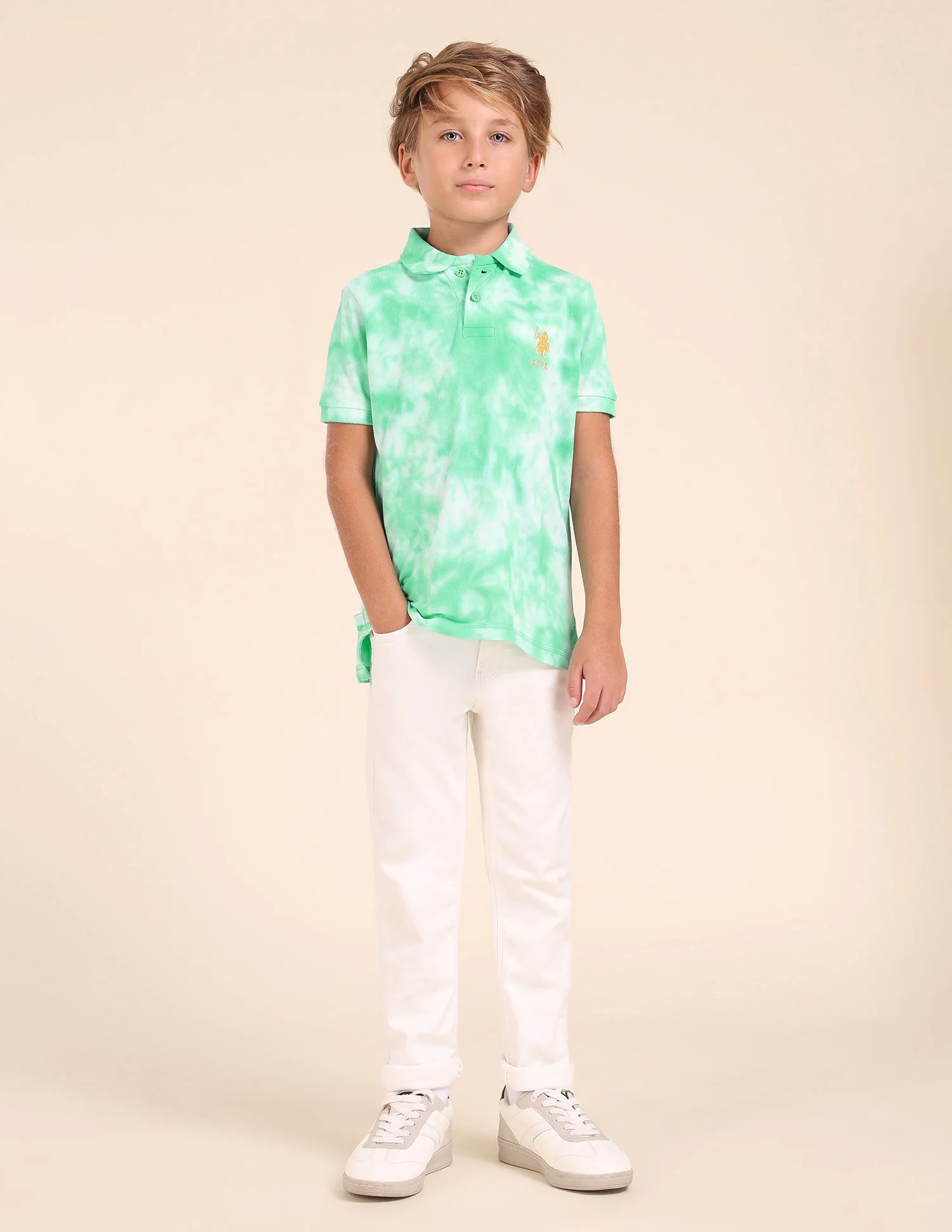 Boys All Over Printed Regular Fit Polo Shirt - Image 3