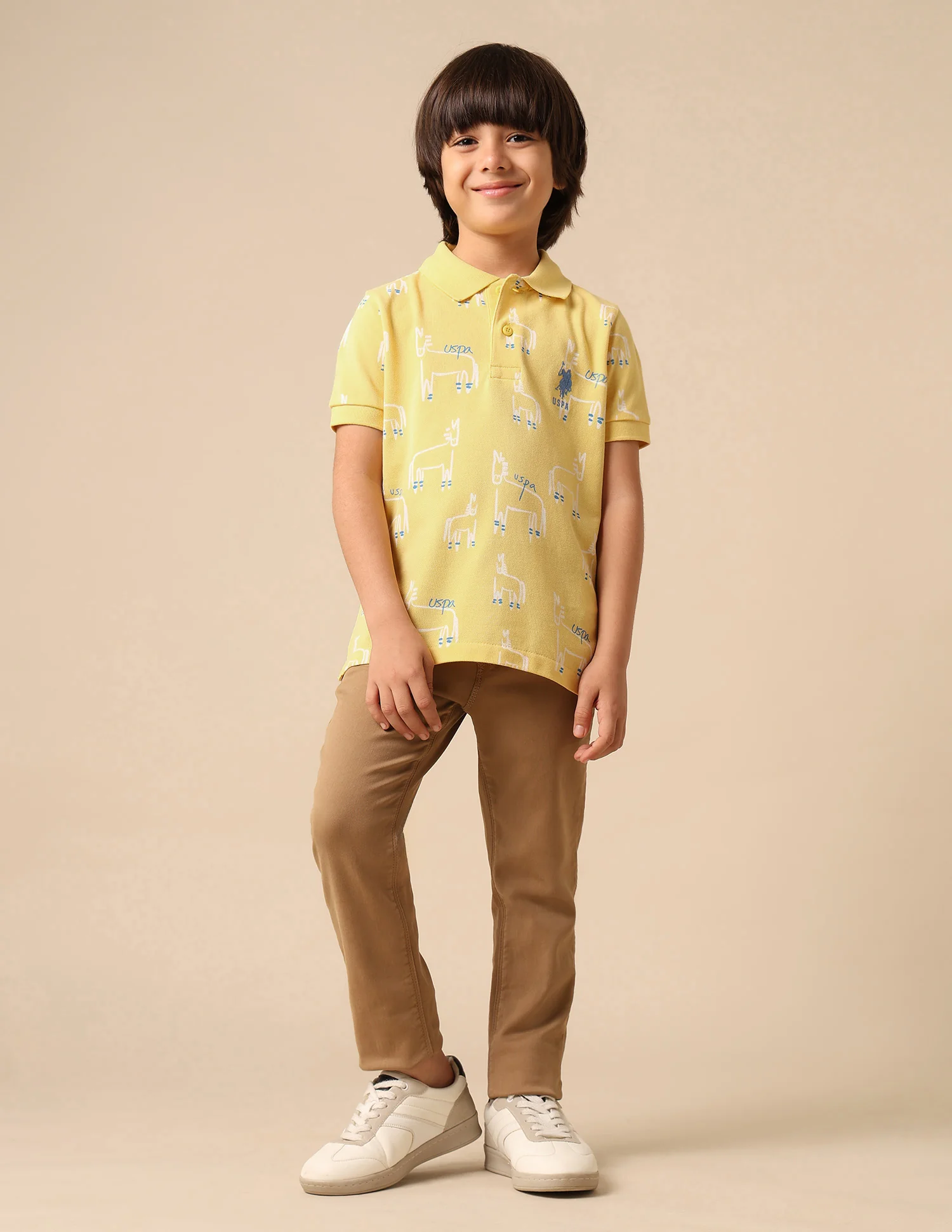 Boys All Over Printed Regular Fit Polo Shirt - Image 3