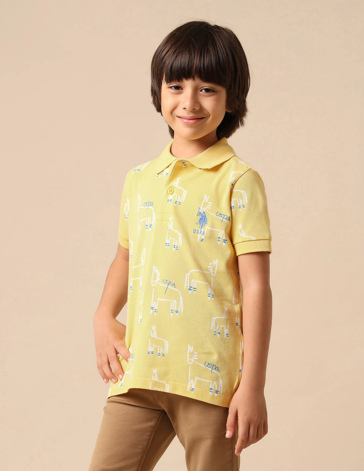 Boys All Over Printed Regular Fit Polo Shirt - Image 4