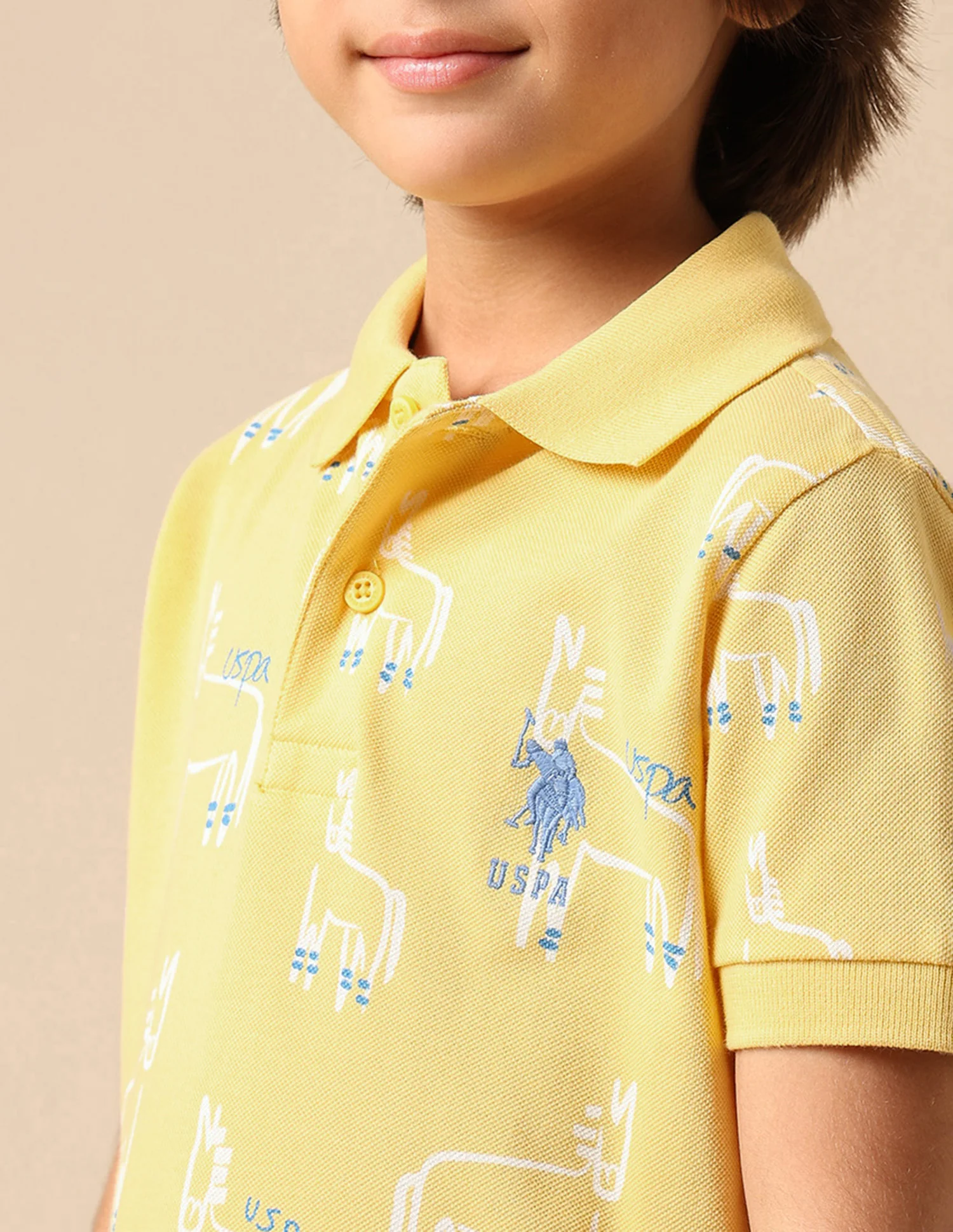 Boys All Over Printed Regular Fit Polo Shirt - Image 6