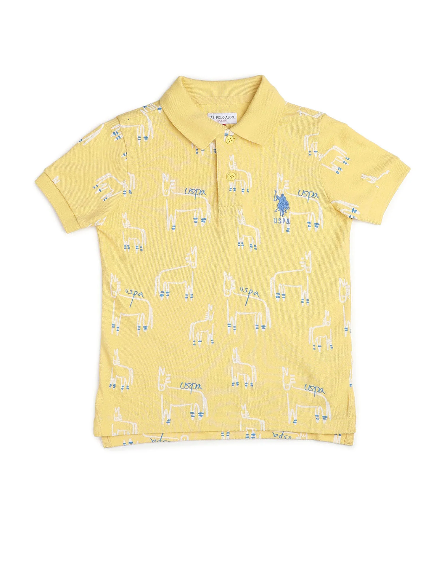 Boys All Over Printed Regular Fit Polo Shirt - Image 7
