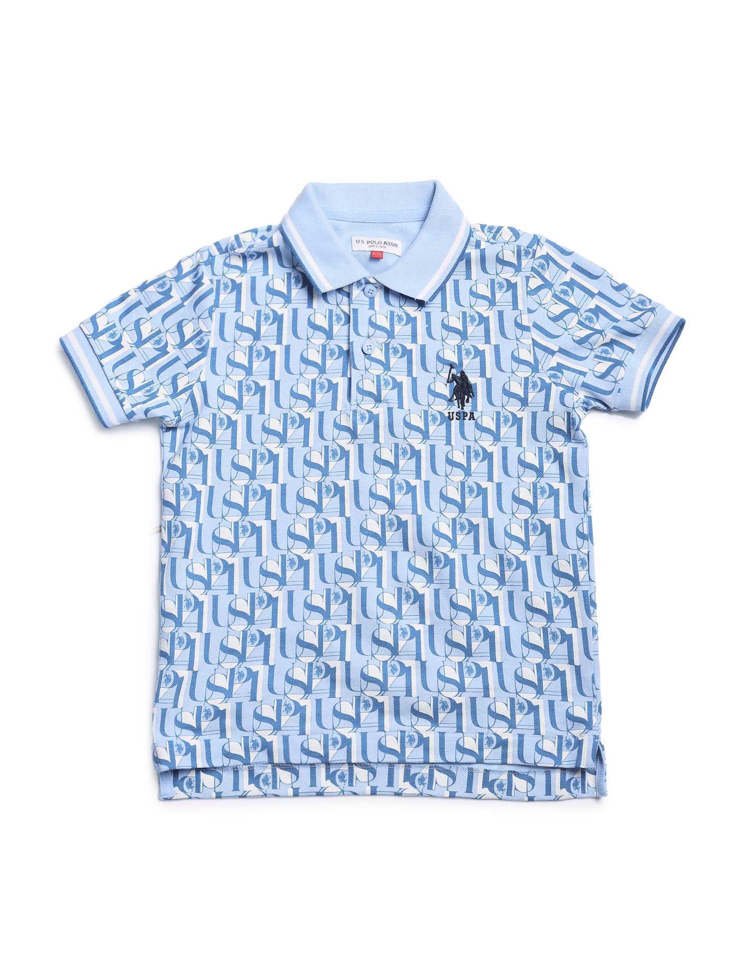 Boys All Over Printed Regular Fit Polo Shirt - Image 5