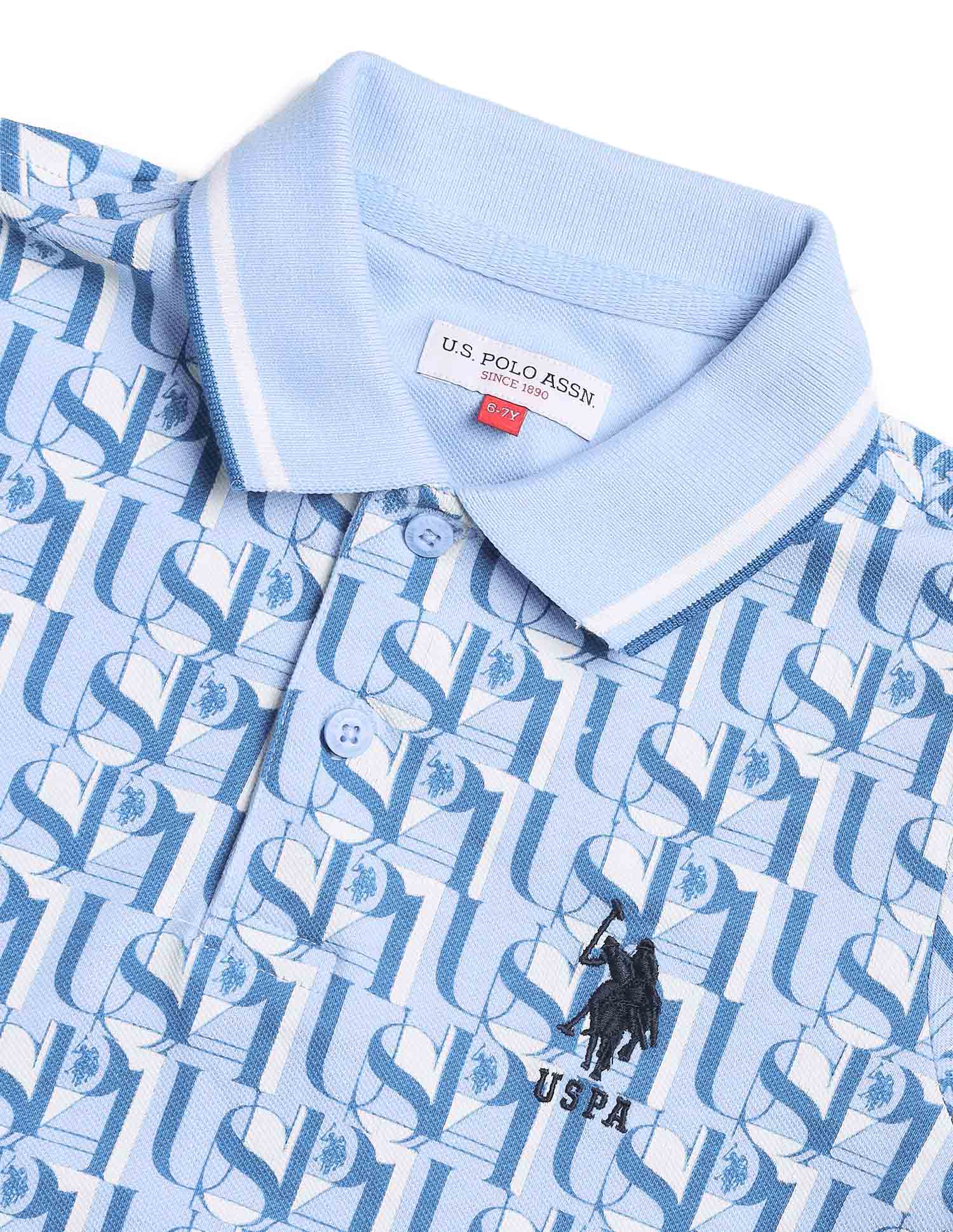 Boys All Over Printed Regular Fit Polo Shirt - Image 7