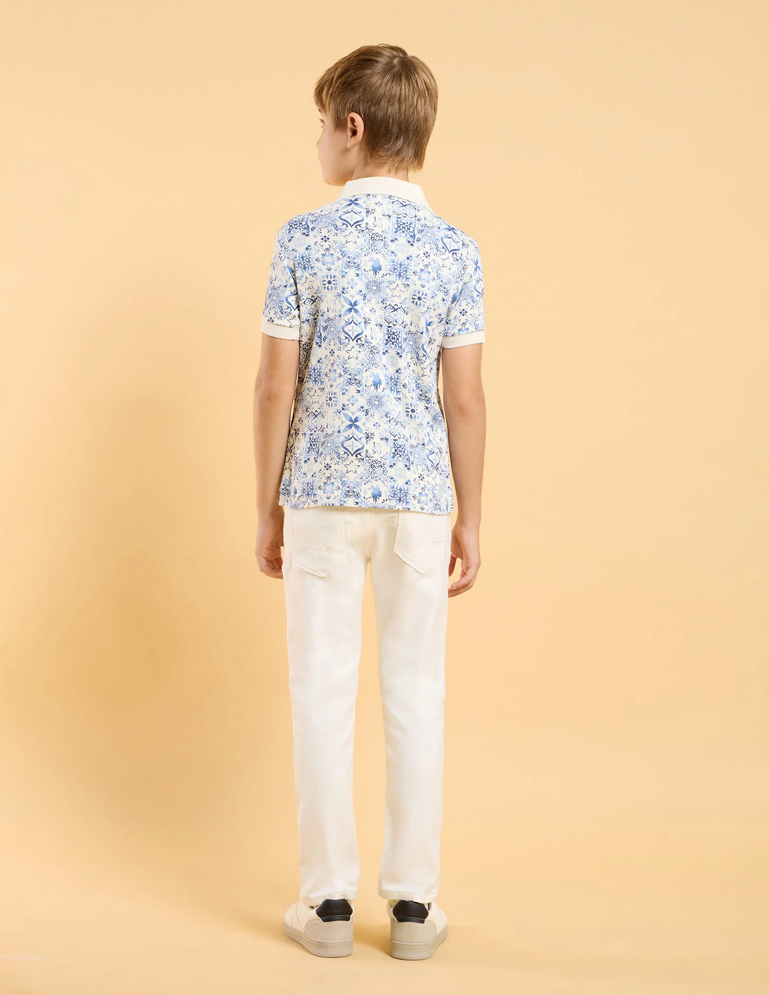 Boys All Over Printed Regular Fit Polo Shirt - Image 4