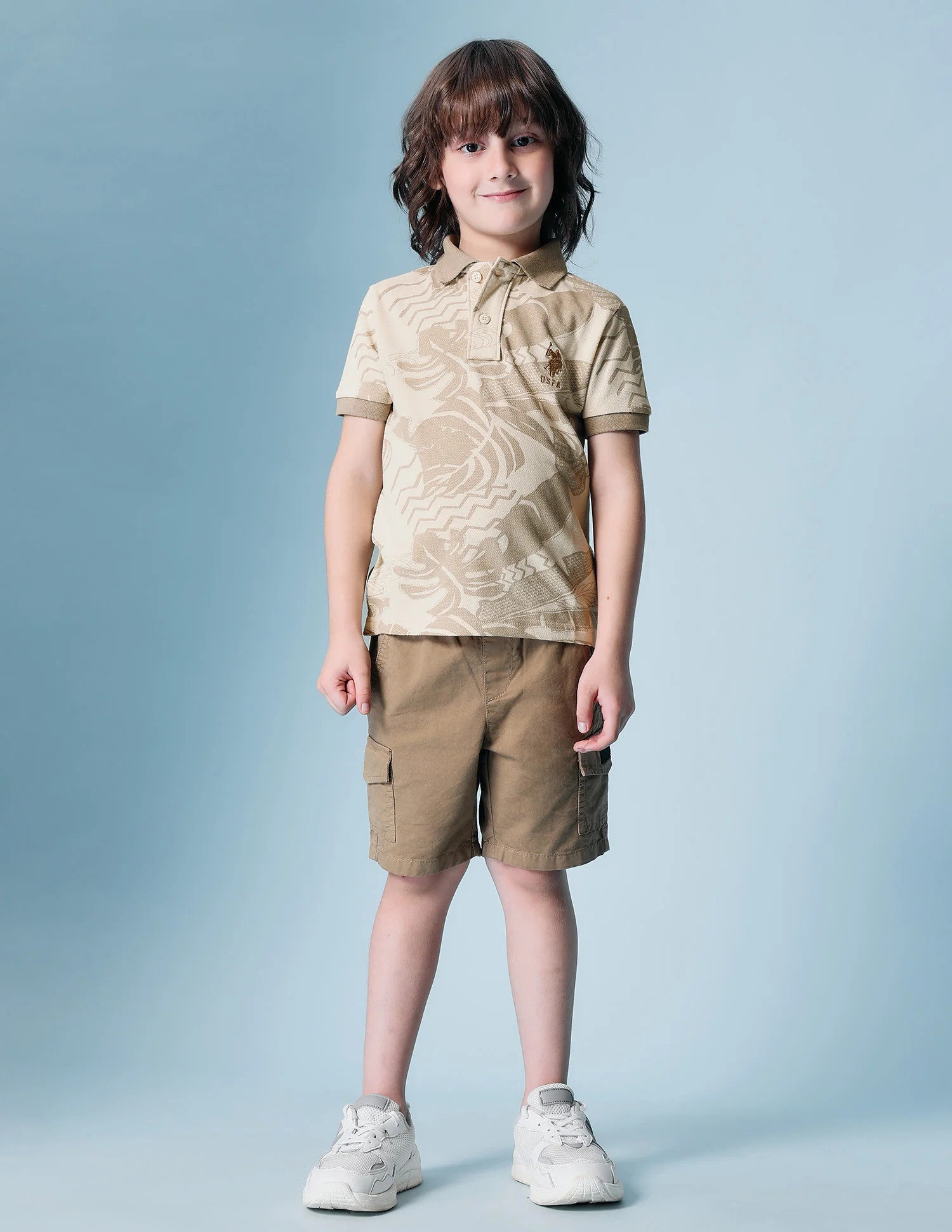 Boys All Over Printed Regular Fit Polo Shirt - Image 3