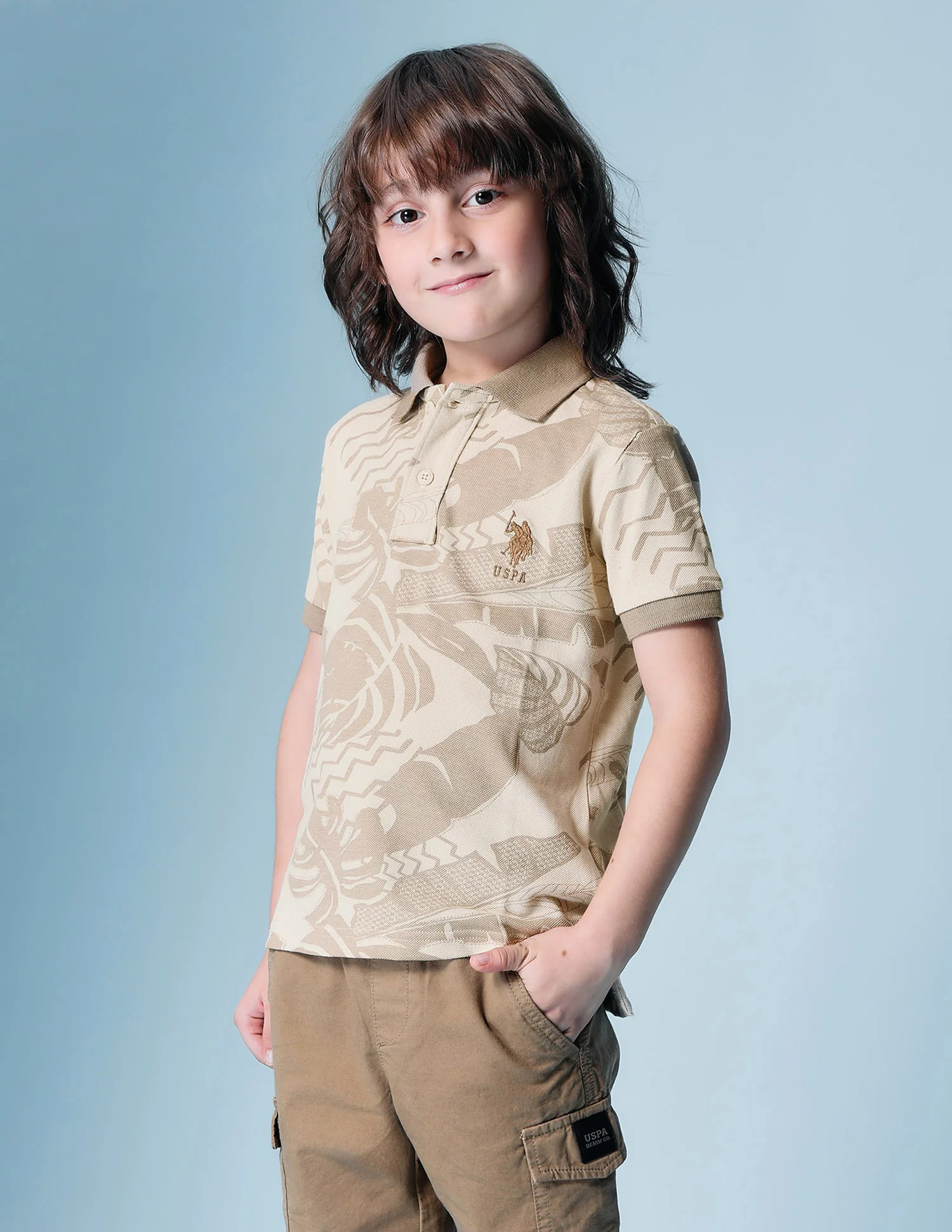 Boys All Over Printed Regular Fit Polo Shirt - Image 4