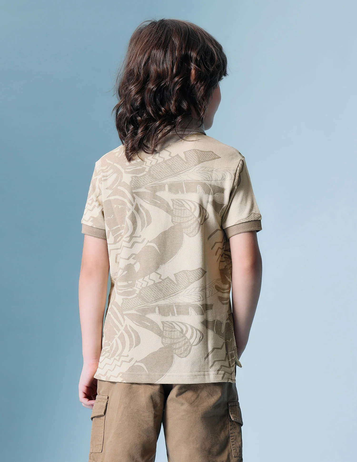 Boys All Over Printed Regular Fit Polo Shirt - Image 5