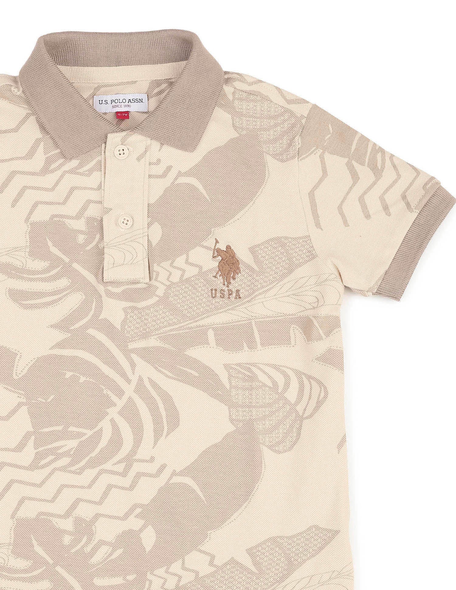 Boys All Over Printed Regular Fit Polo Shirt - Image 9