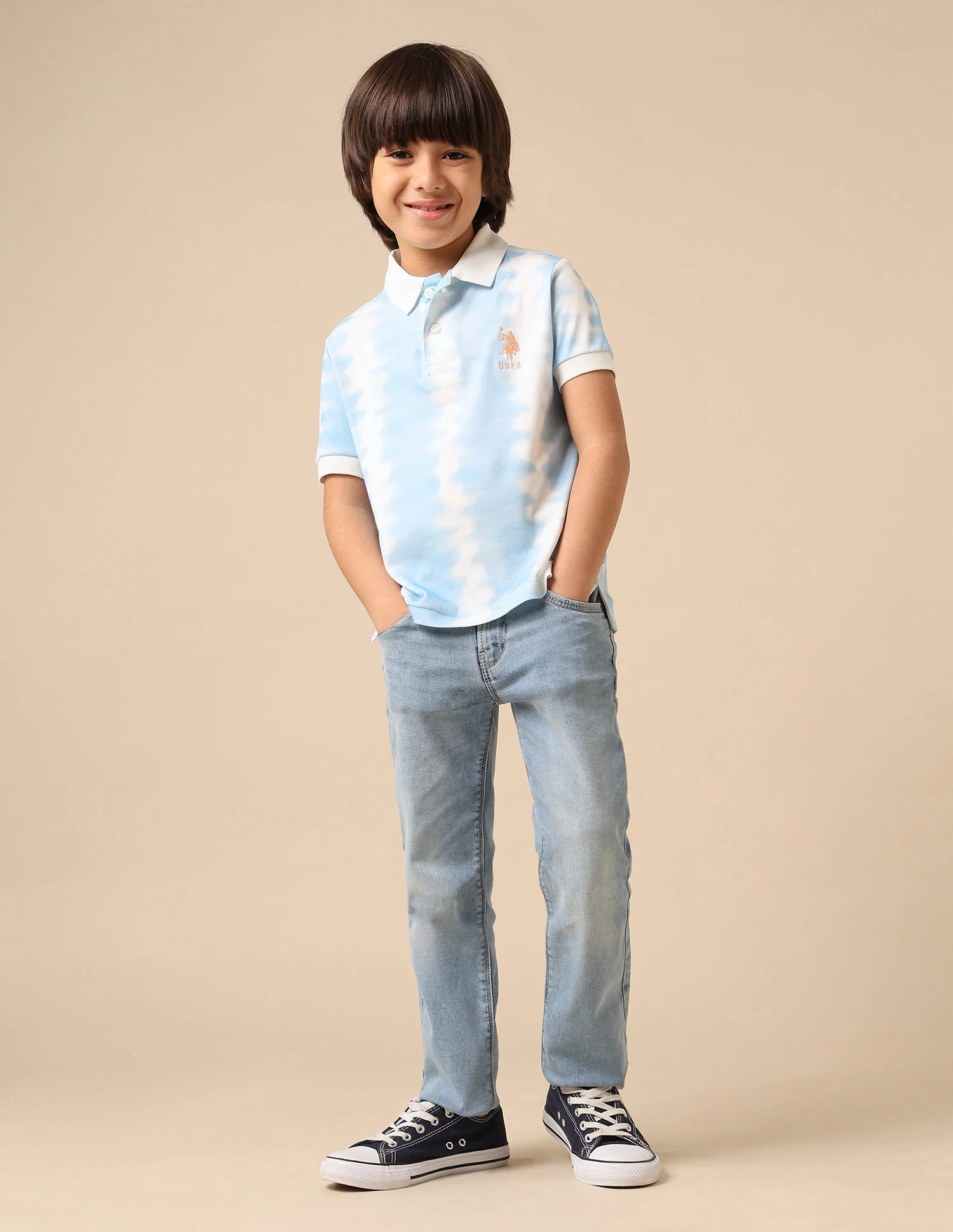 Boys All Over Printed Regular Fit Polo Shirt - Image 3