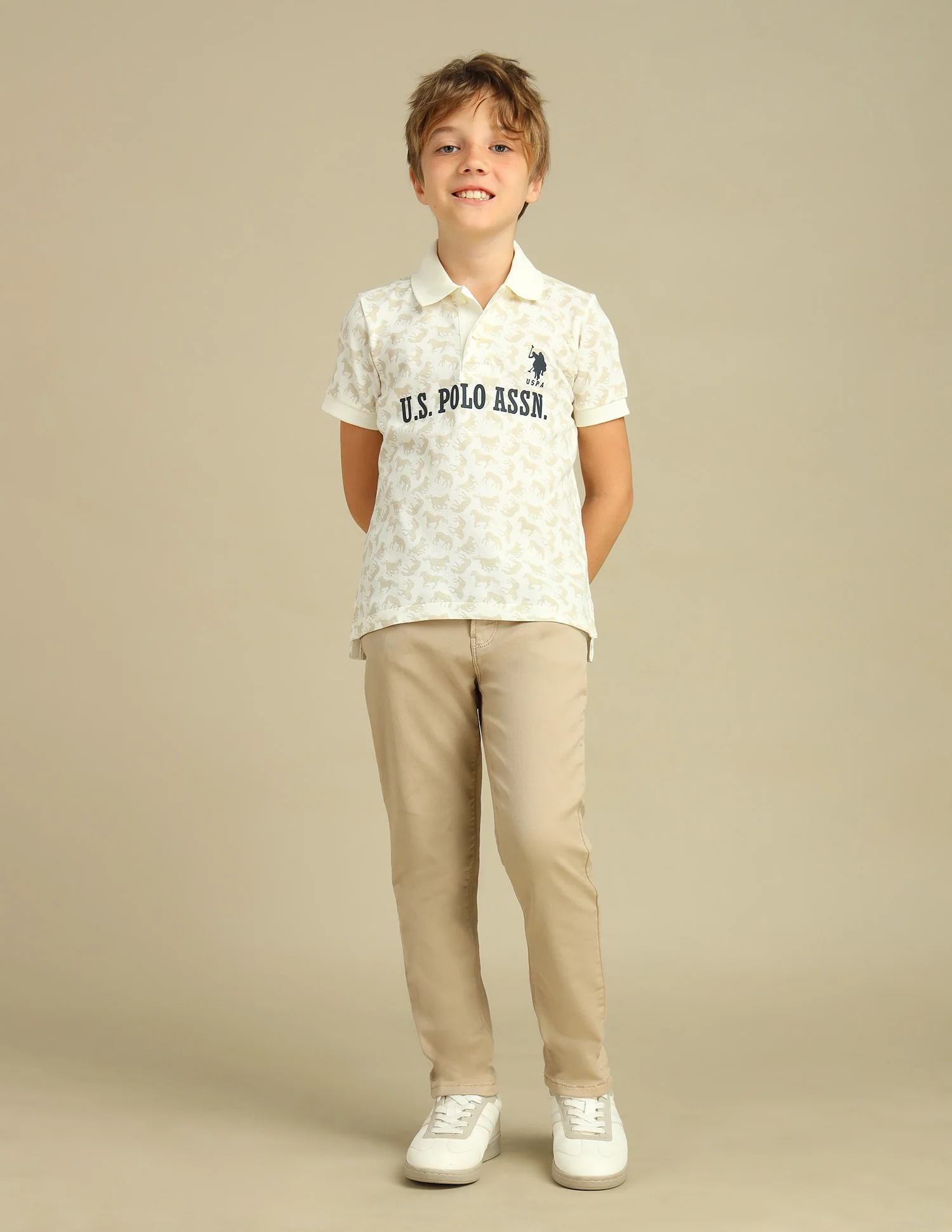 Boys All Over Printed Regular Fit Polo Shirt - Image 3