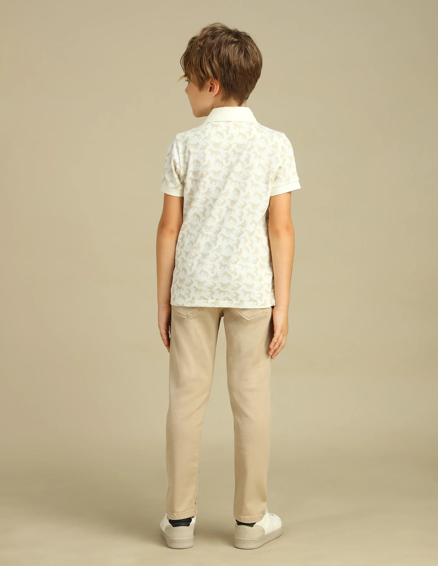 Boys All Over Printed Regular Fit Polo Shirt - Image 4