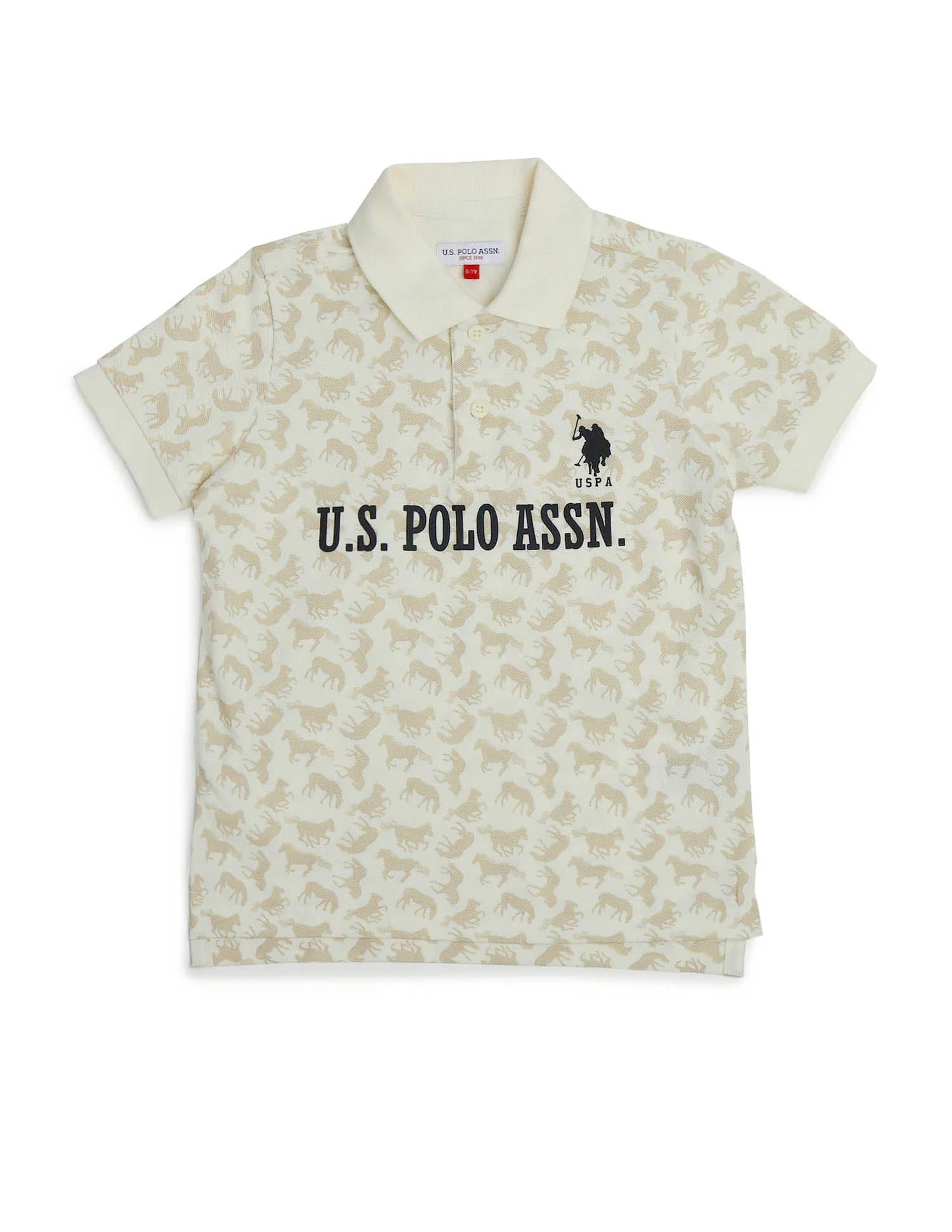 Boys All Over Printed Regular Fit Polo Shirt - Image 5