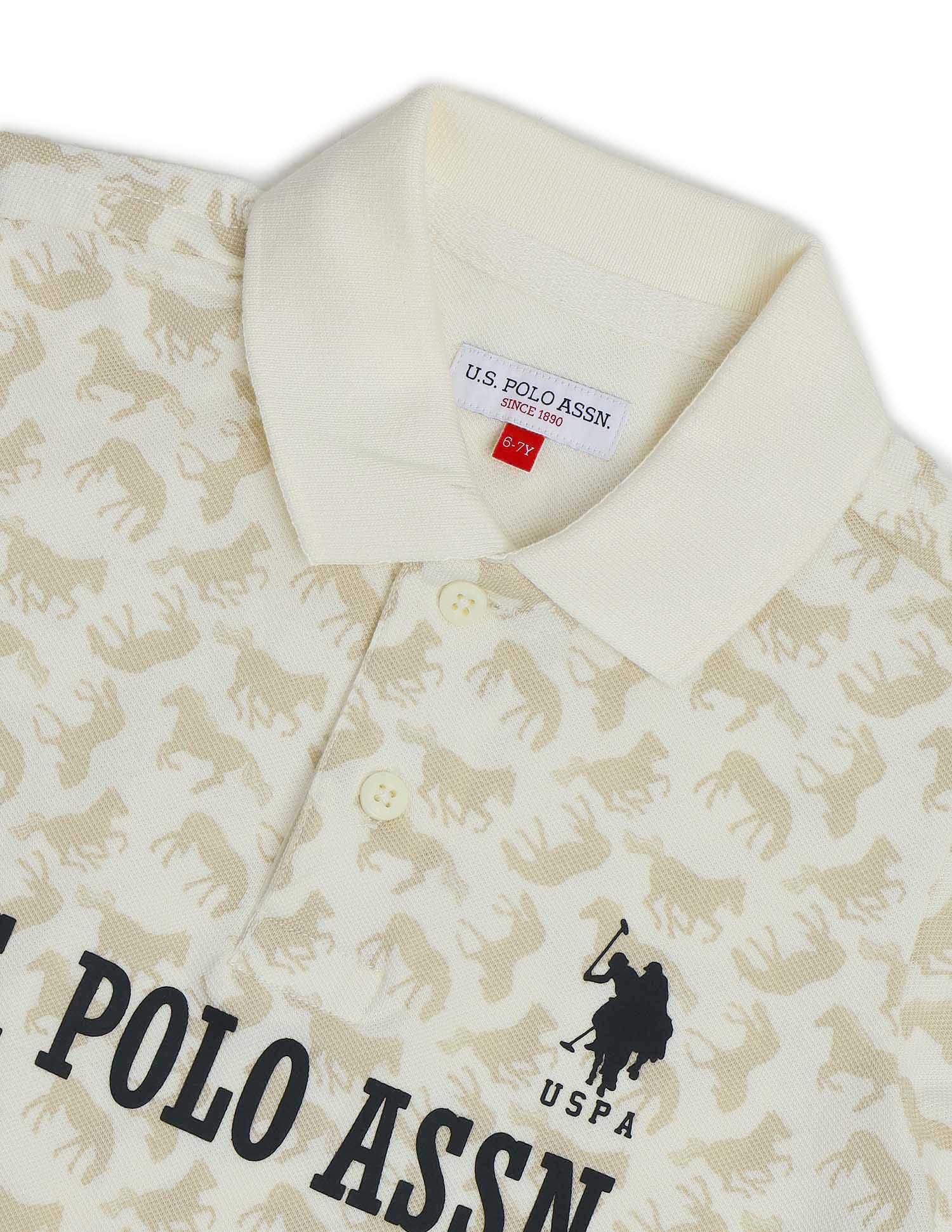 Boys All Over Printed Regular Fit Polo Shirt - Image 7