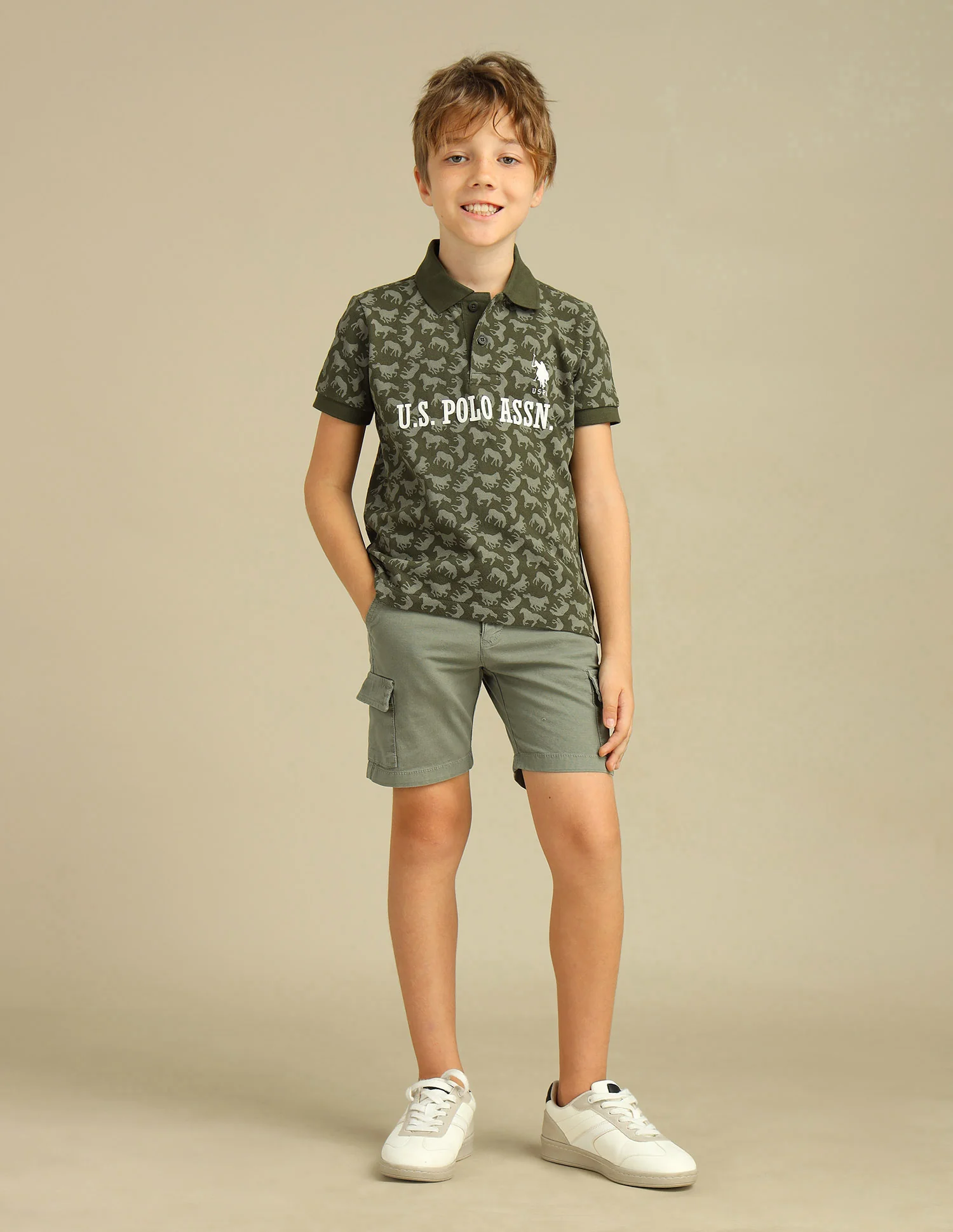 Boys All Over Printed Regular Fit Polo Shirt - Image 3