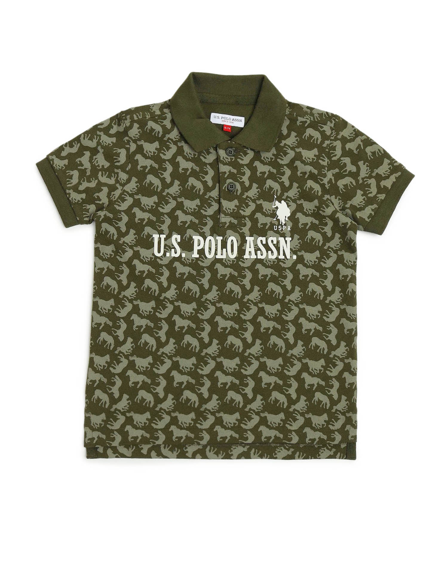 Boys All Over Printed Regular Fit Polo Shirt - Image 5