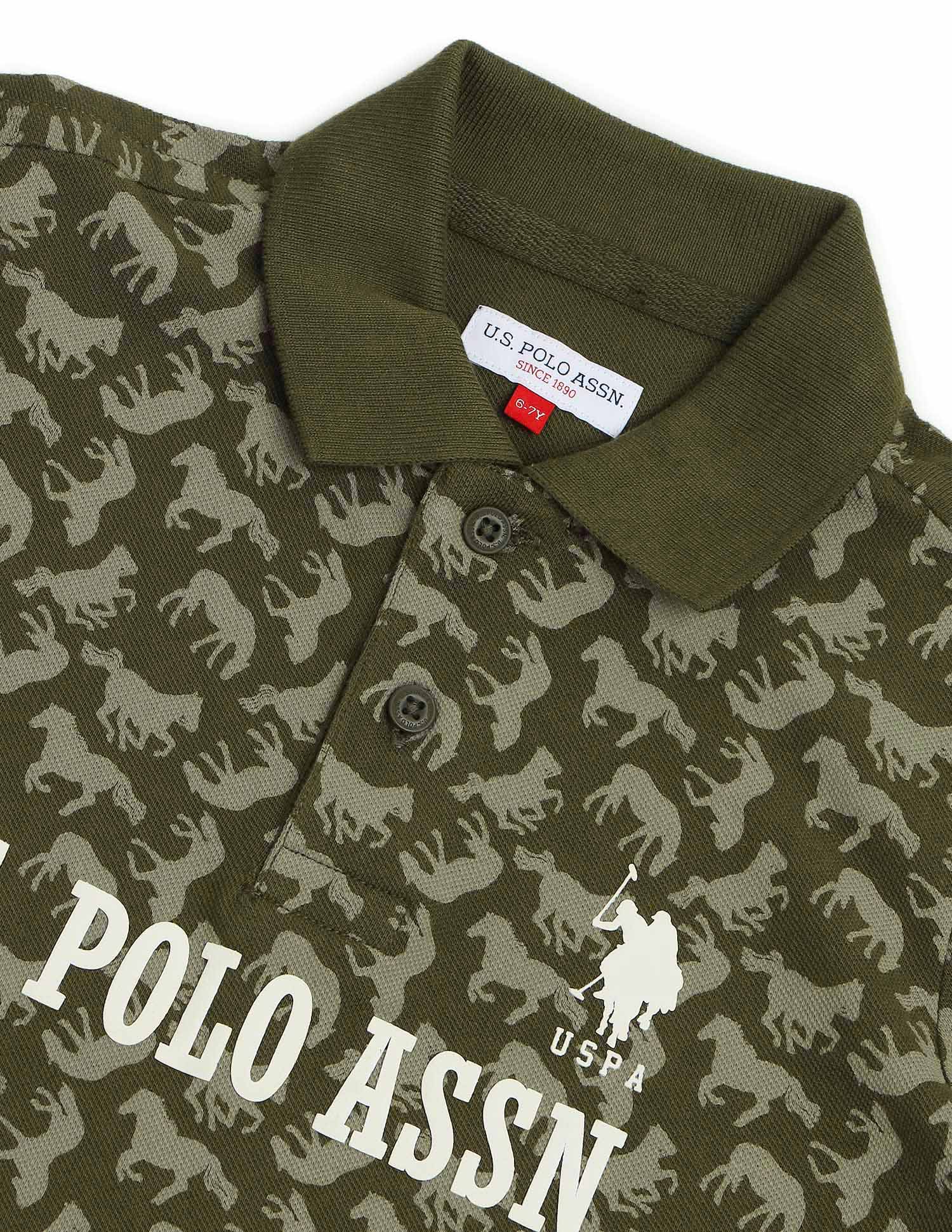 Boys All Over Printed Regular Fit Polo Shirt - Image 7