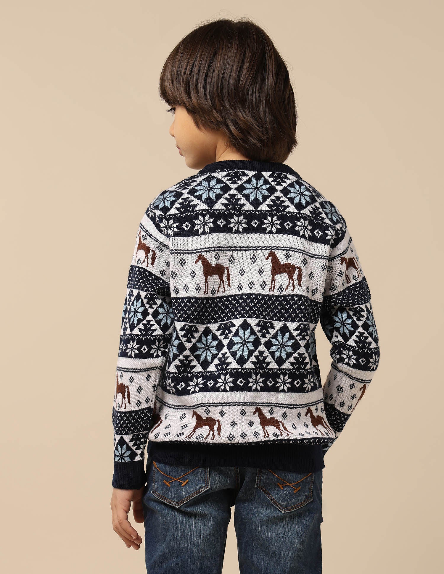 Boys All Over Printed Regular Fit Sweater - Image 5