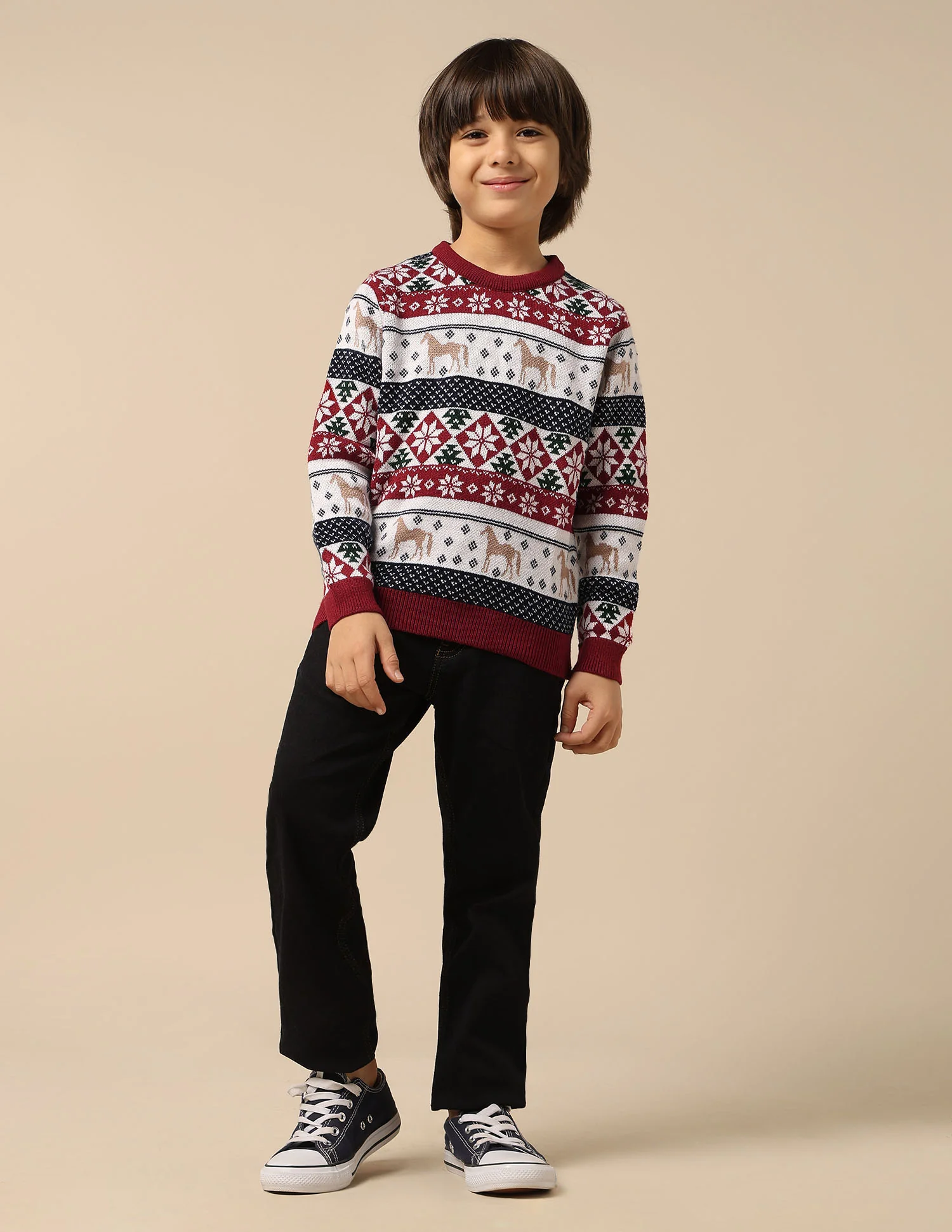 Boys All Over Printed Regular Fit Sweater - Image 3