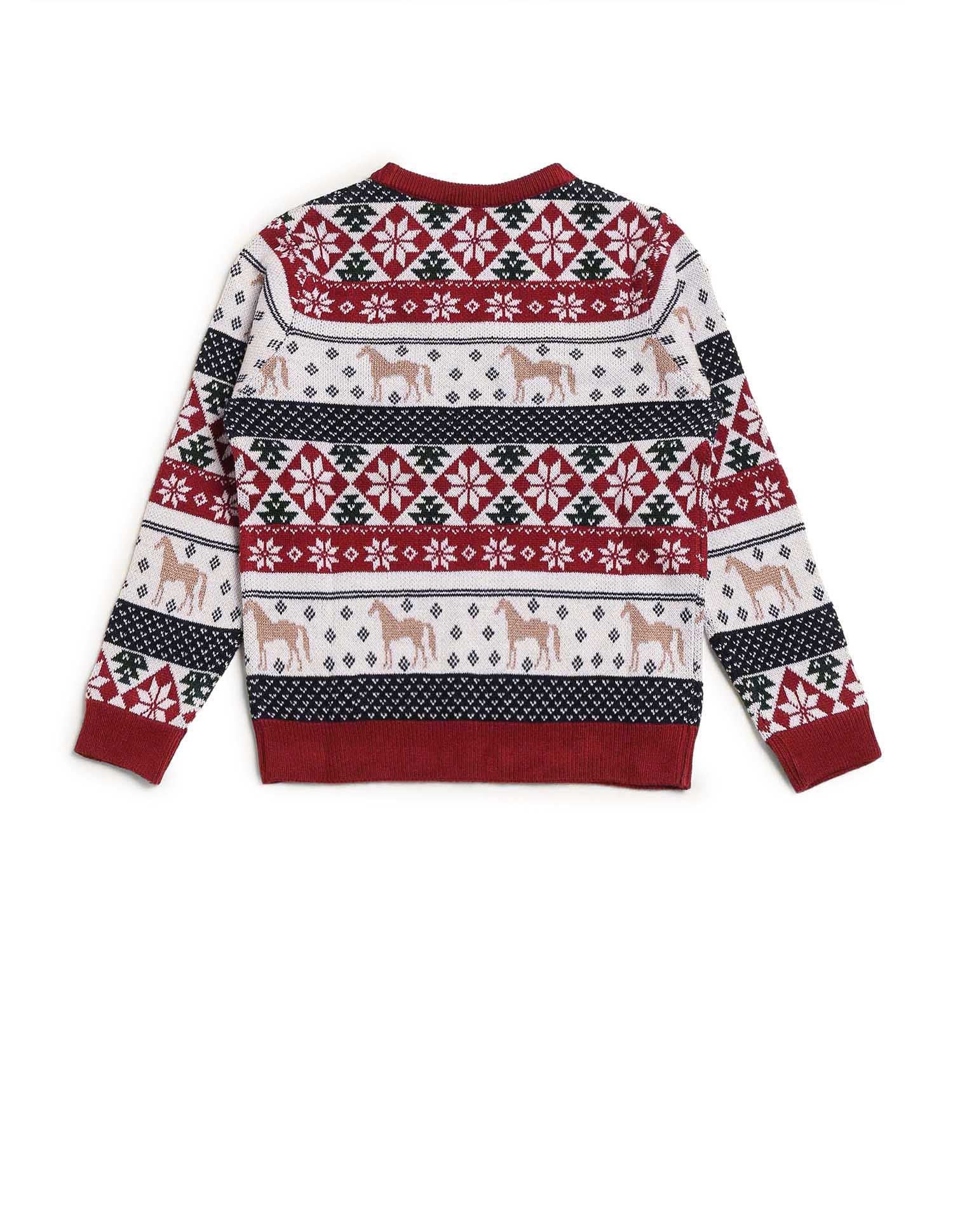Boys All Over Printed Regular Fit Sweater - Image 8