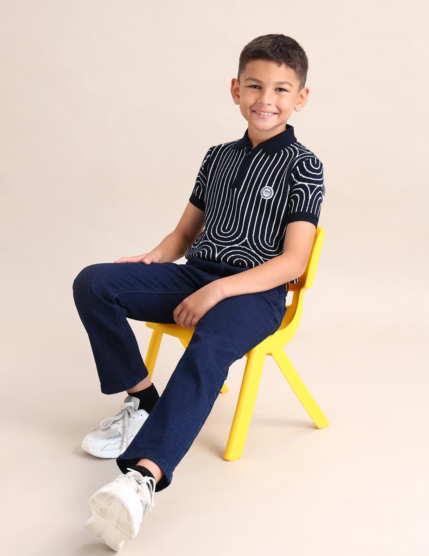 Boys All-Over Printed Regular Fit T-Shirt