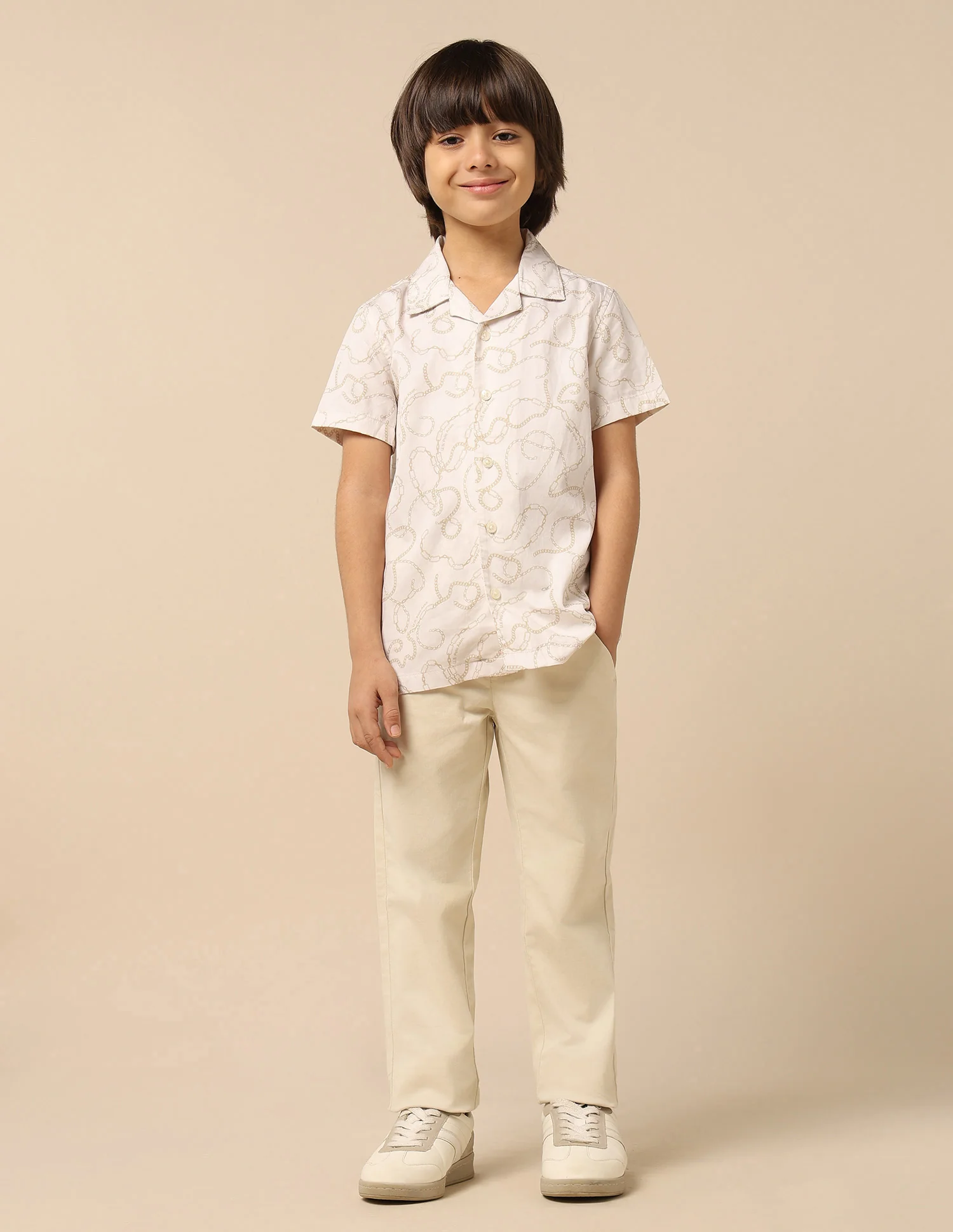 Boys All Over Printed Satin Shirt - Image 3