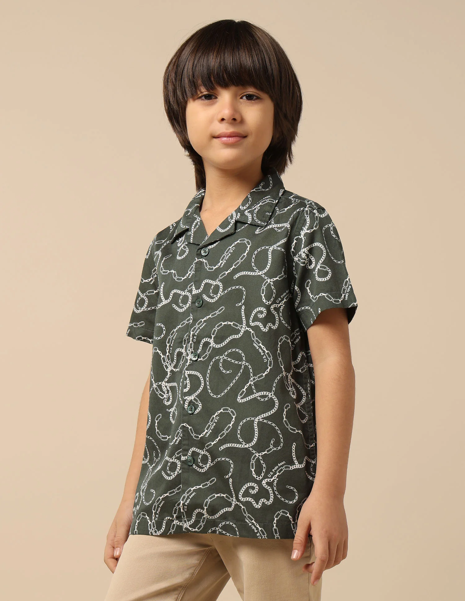 Boys All Over Printed Satin Shirt - Image 4