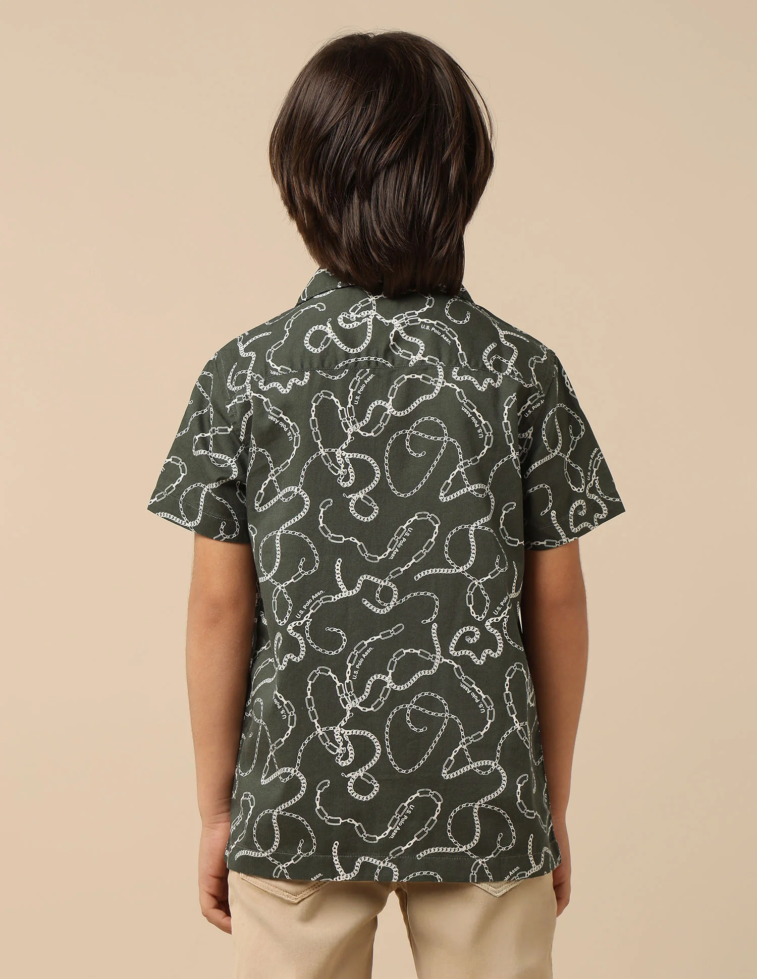 Boys All Over Printed Satin Shirt - Image 5
