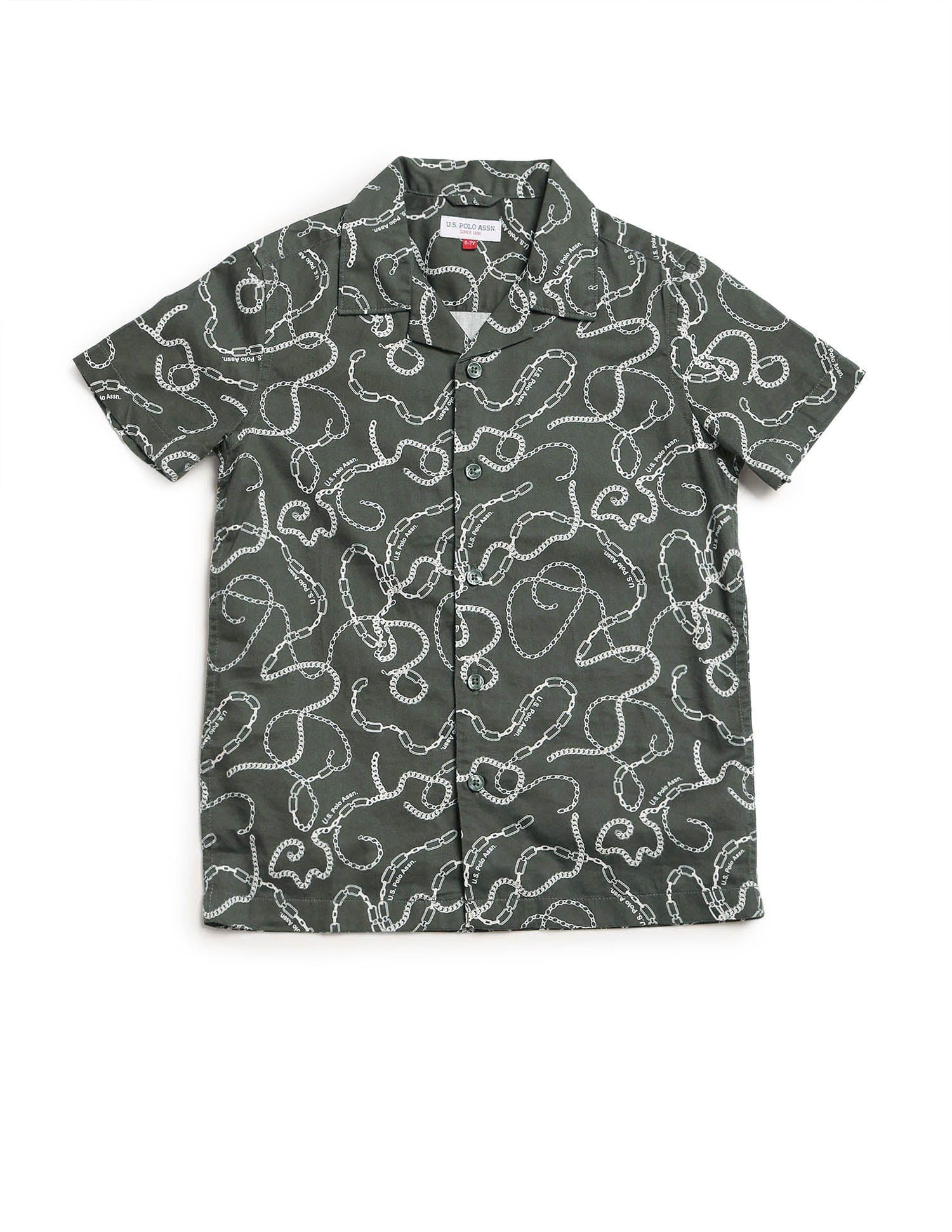 Boys All Over Printed Satin Shirt - Image 7