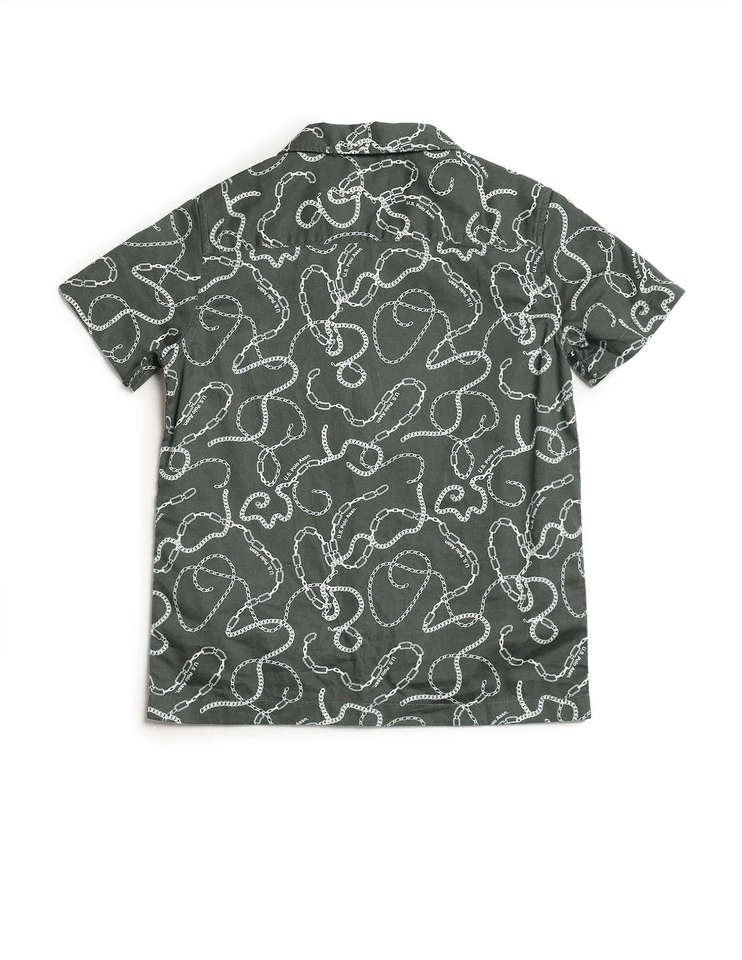 Boys All Over Printed Satin Shirt - Image 8