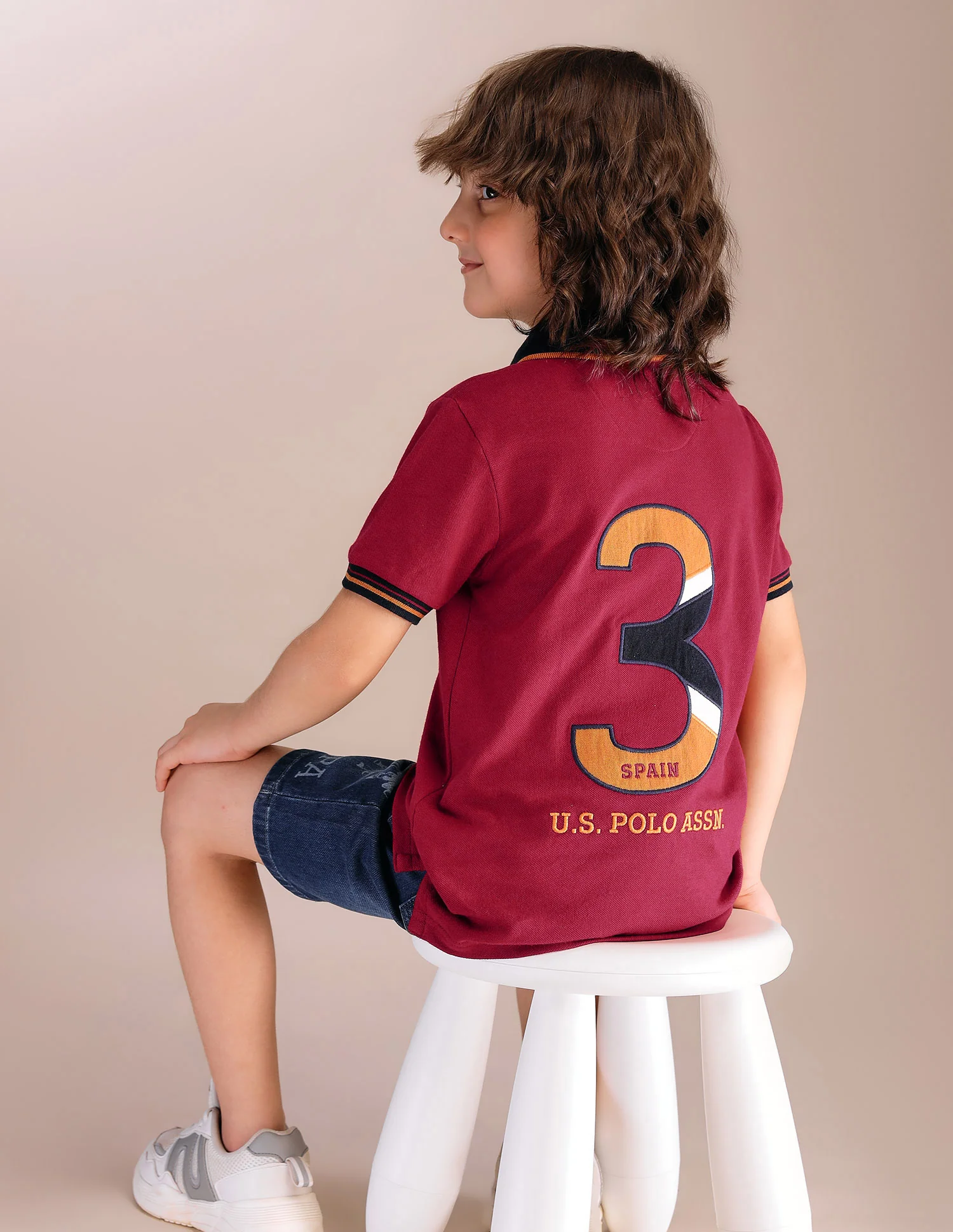 Boys Appliqued Regular Fit Polo Shirt