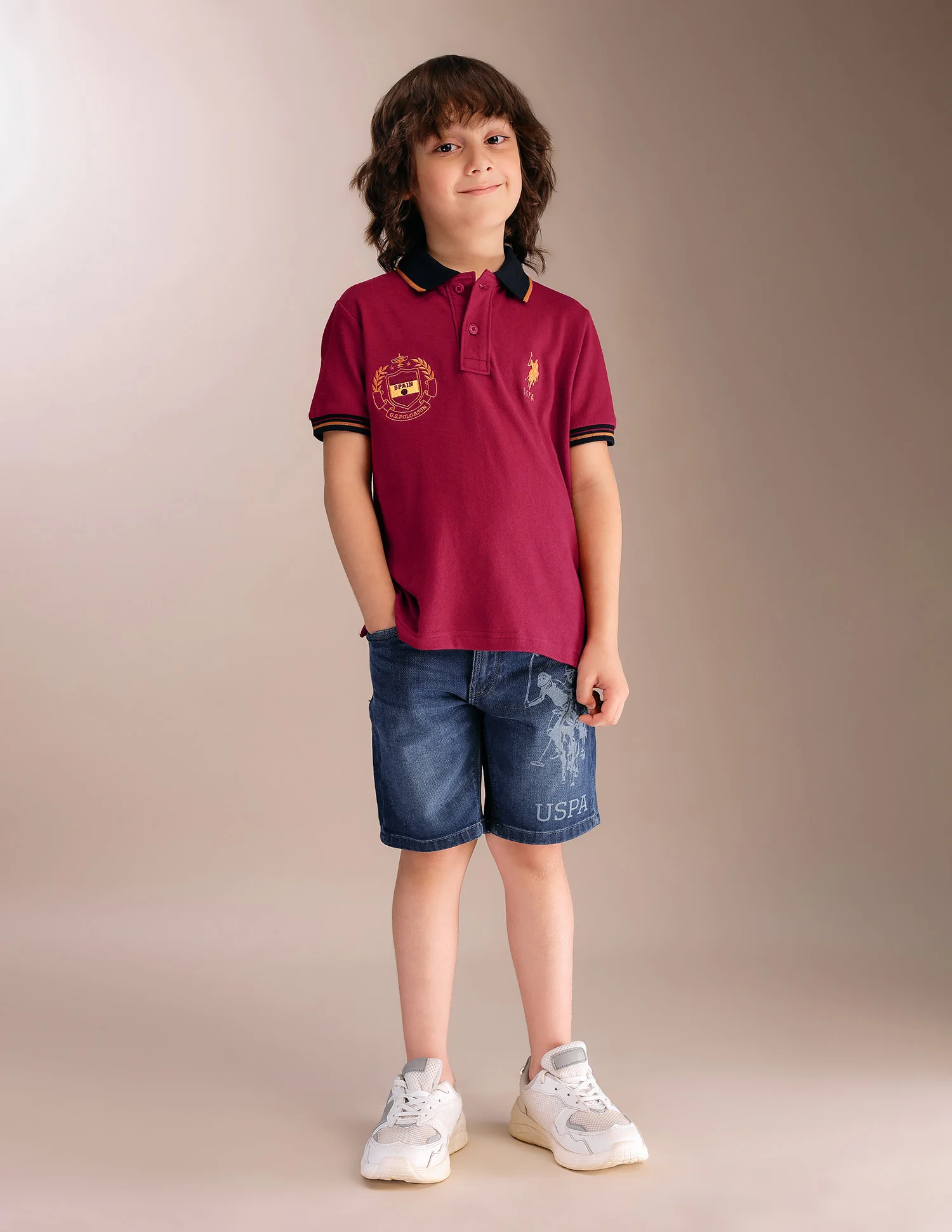 Boys Appliqued Regular Fit Polo Shirt - Image 3