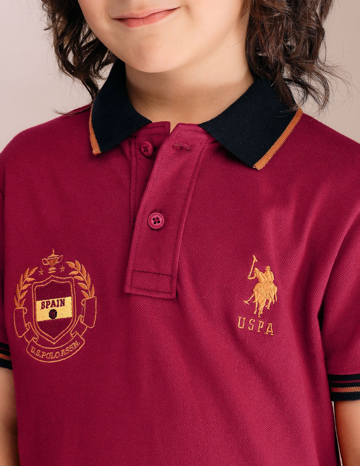 Boys Appliqued Regular Fit Polo Shirt - Image 6