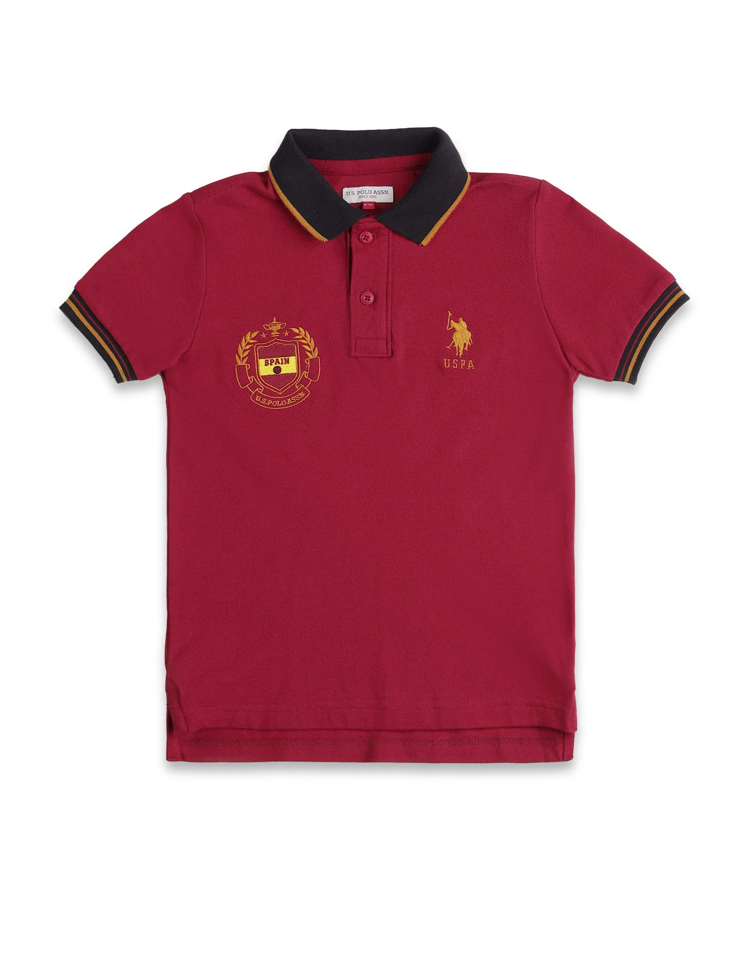 Boys Appliqued Regular Fit Polo Shirt - Image 7