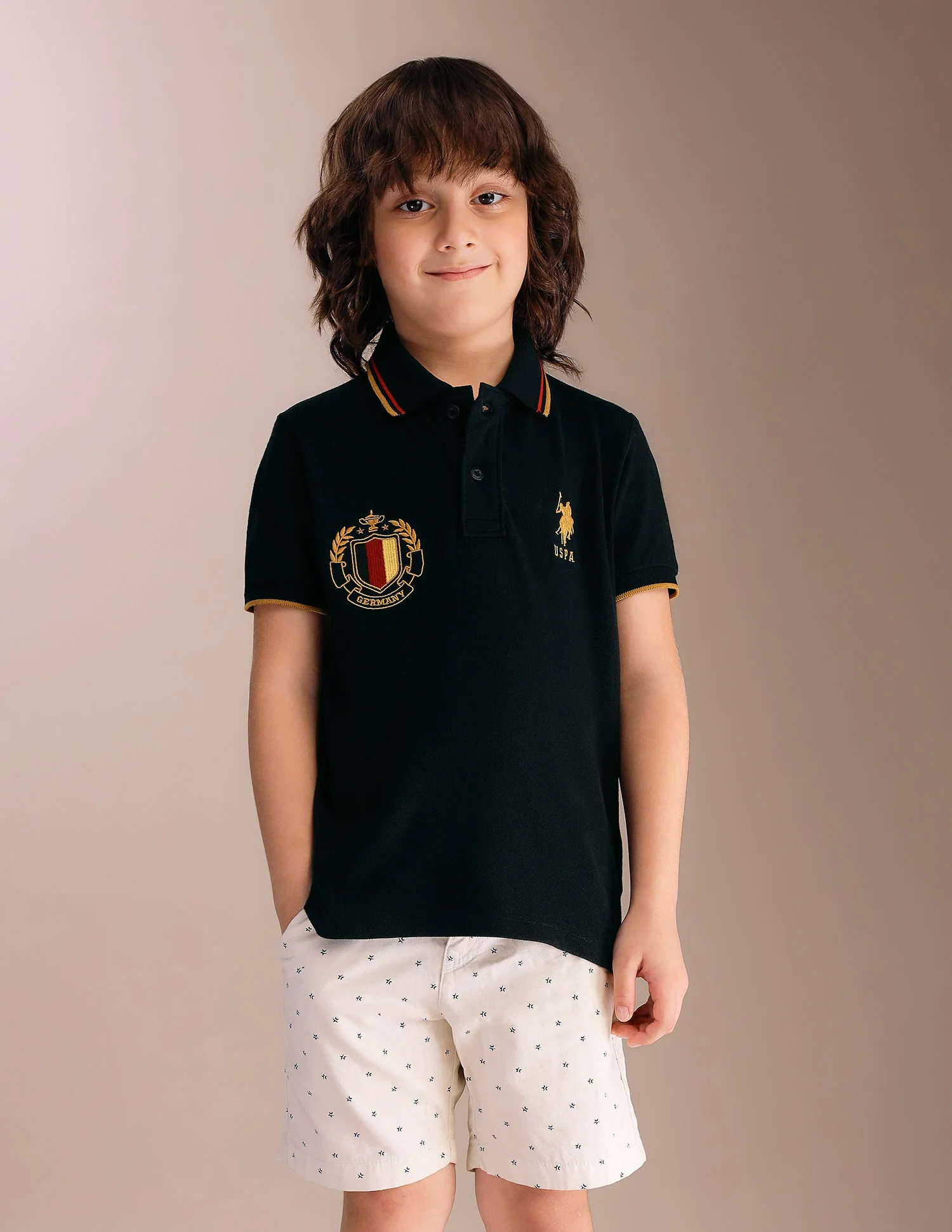 Boys Appliqued Regular Fit Polo Shirt - Image 3